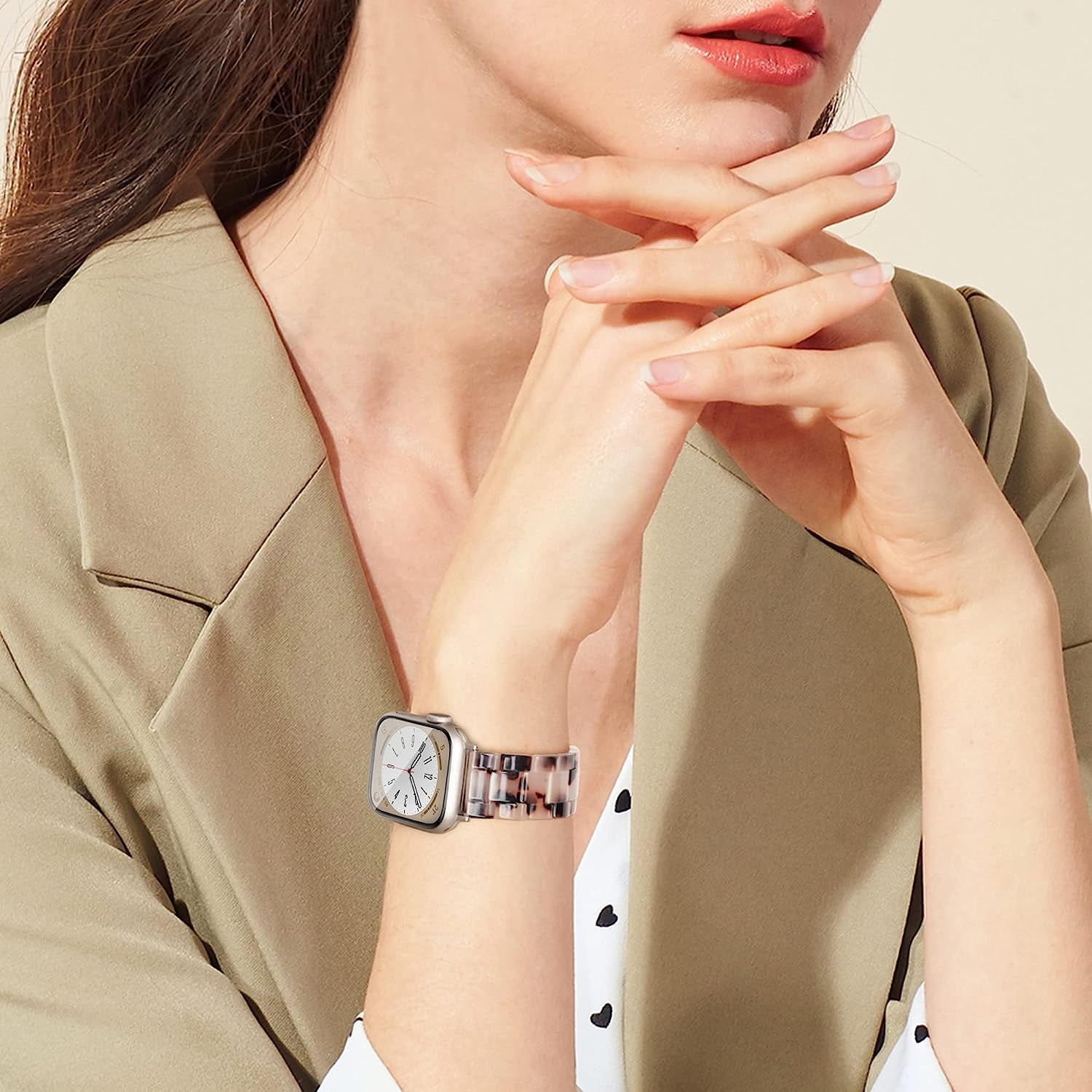 Vamyzji Compatible with Apple Watch Band 41Mm 40Mm 38Mm or 49Mm 45Mm 44Mm 42Mm, Light Waterproof Easy Adjustable Resin Replacement Iwatch Band for Apple Watch Ultra Series 8 Series 7 6 SE 5 4 3 2 1  Vamyzji   