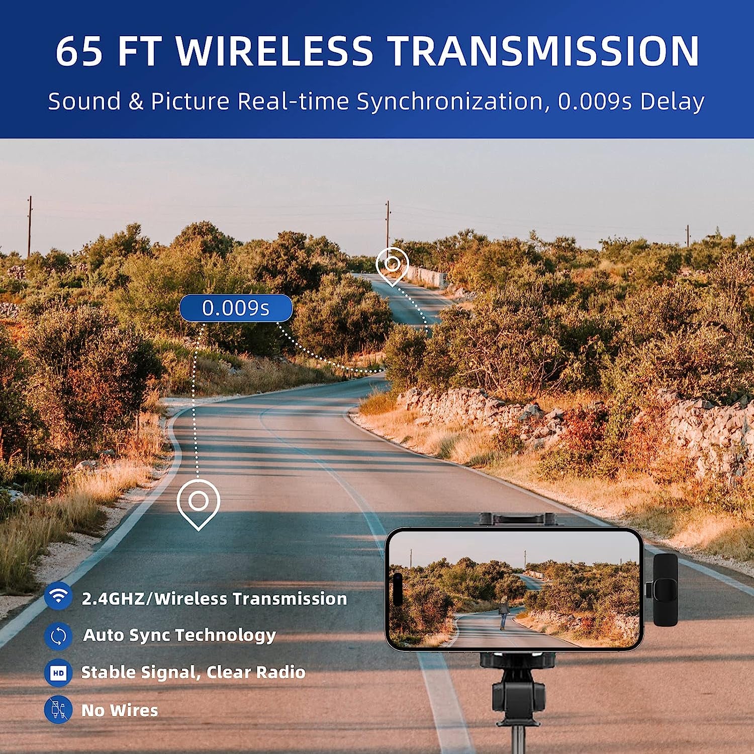 Javik 2 Pack Wireless Lavalier Microphone for Iphone Ipad Noise Reduction Clip on Microphone Auto Sync Mini Lapel Microphone for Video Recording, Youtube, Interview, Vlog, Tiktok, Live  Javik   