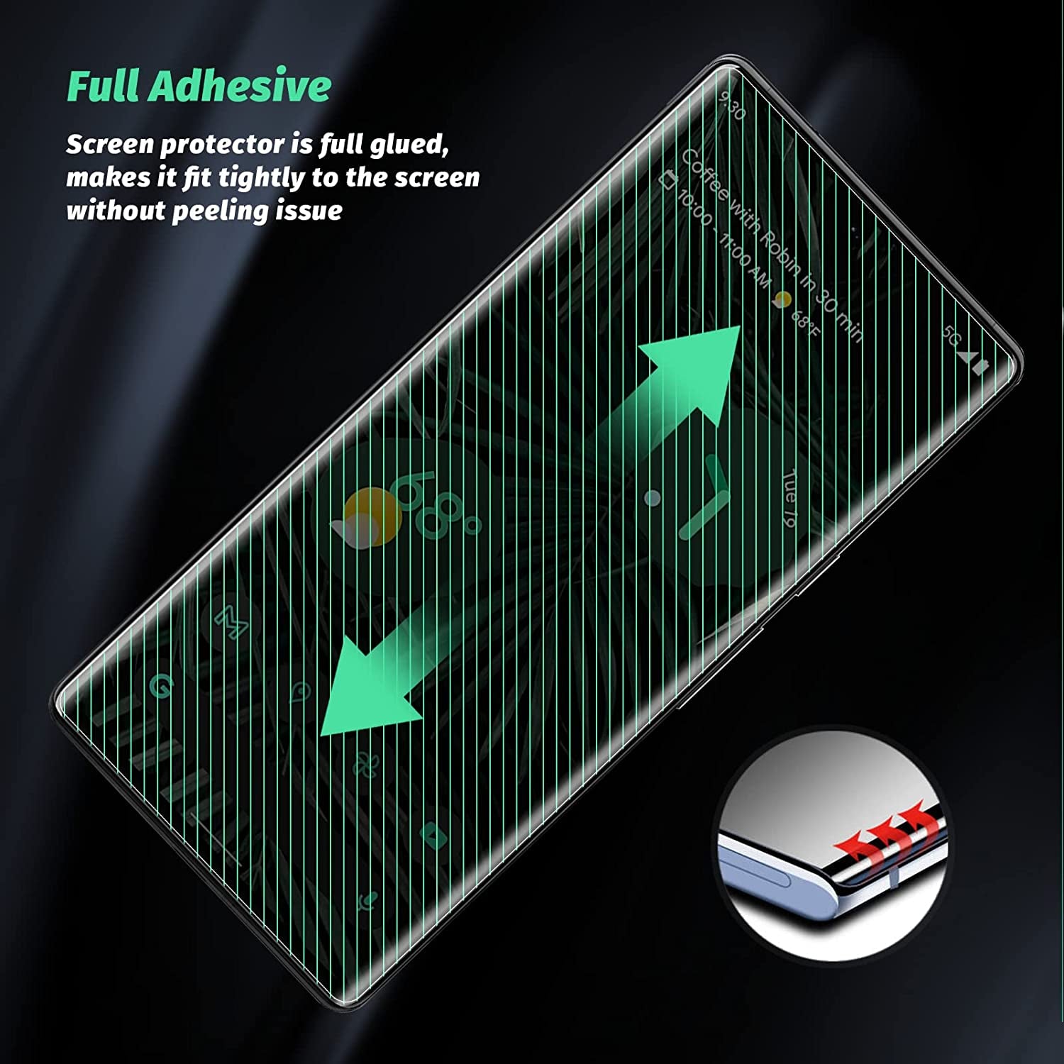 Asbellt 3 Pack for Google Pixel 6 Pro Screen Protector Tempered Glass 2 Pack UV Glass with 1 Pack Camera Lens Protector for Pixel 6 Pro 5G Support Fingerprint Reader Case Friendly (Clear)  AsBellt   