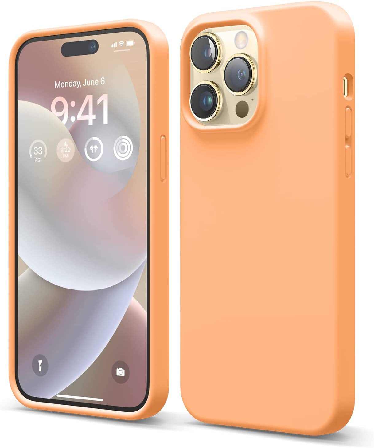 Elago Compatible with Iphone 14 Pro Max Case, Liquid Silicone Case, Full Body Protective Cover, Shockproof, Slim Phone Case, Anti-Scratch Soft Microfiber Lining, 6.7 Inch (Burgundy)  elago Orange  