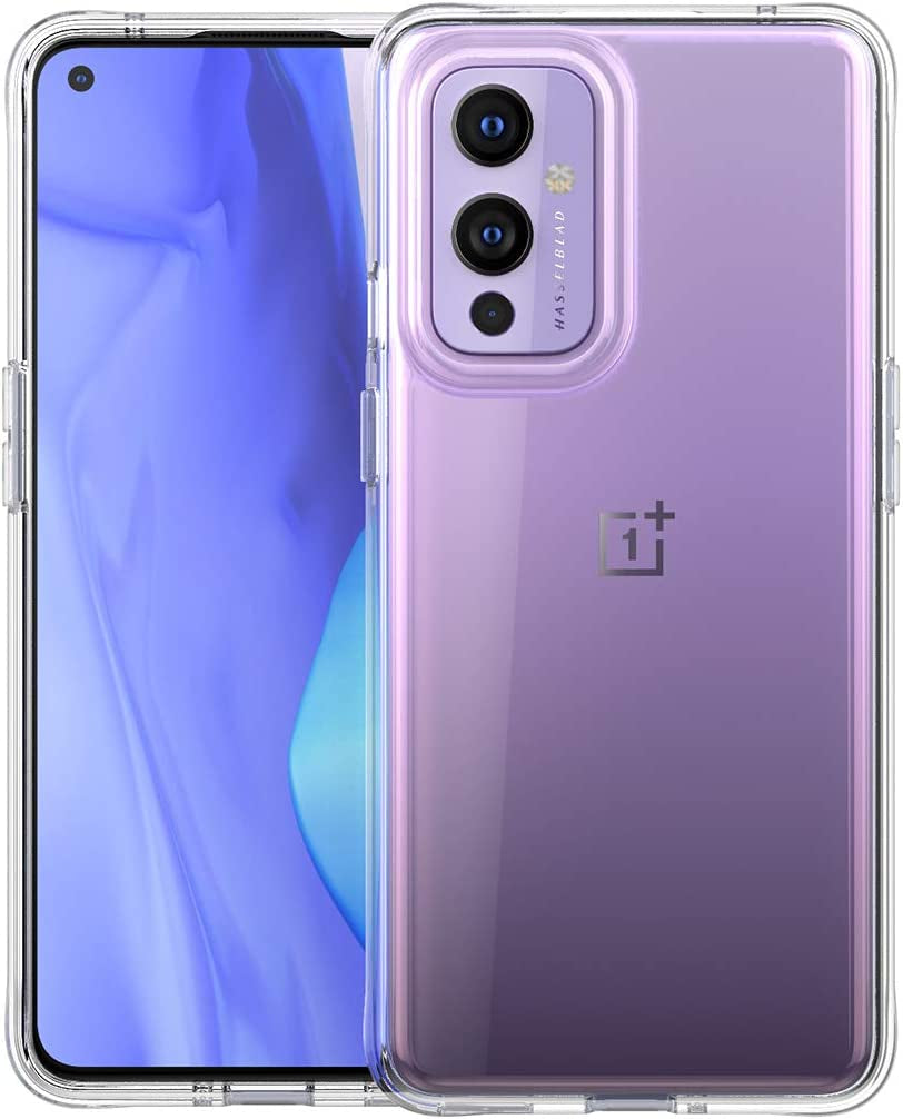 Clear Protective Case for Oneplus 9 Case Shockproof [Hard PC Back+Soft TPU Bumper] [Anti-Yellowing] [Support Wireless Charging] Protective Phone Case Cover for Oneplus 9, Transparent Clear  Eastcoo   