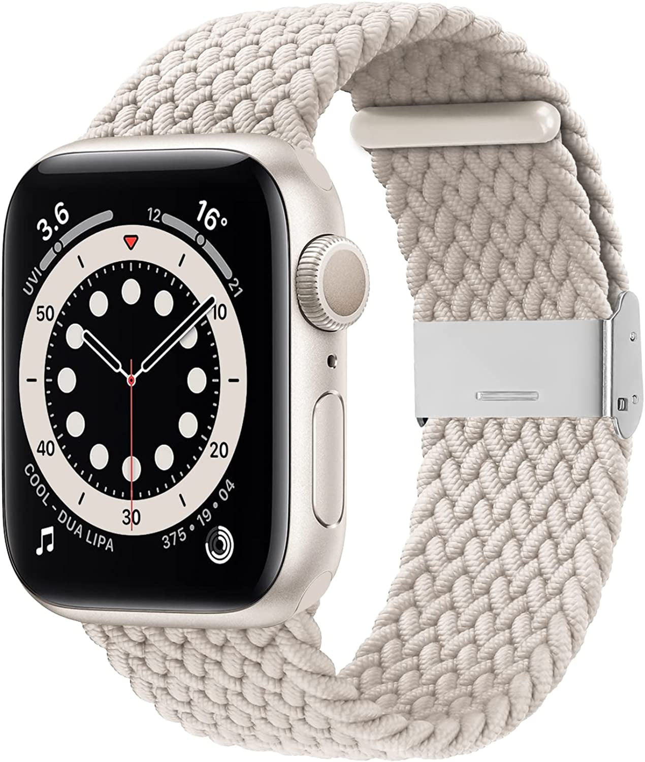 Bagoplus Compatible with Apple Watch Iwatch Bands 49Mm 38Mm 40Mm 41Mm 42Mm 44Mm 45Mm Women Men, Adjustable Braided Solo Loop Stretchable Elastics Sport for Iwatch Series 8/7/6/Se/5/4/3/2/1/Ultra  Bagoplus Starlight 38mm/40mm/41mm - 4.5"-7.9" 