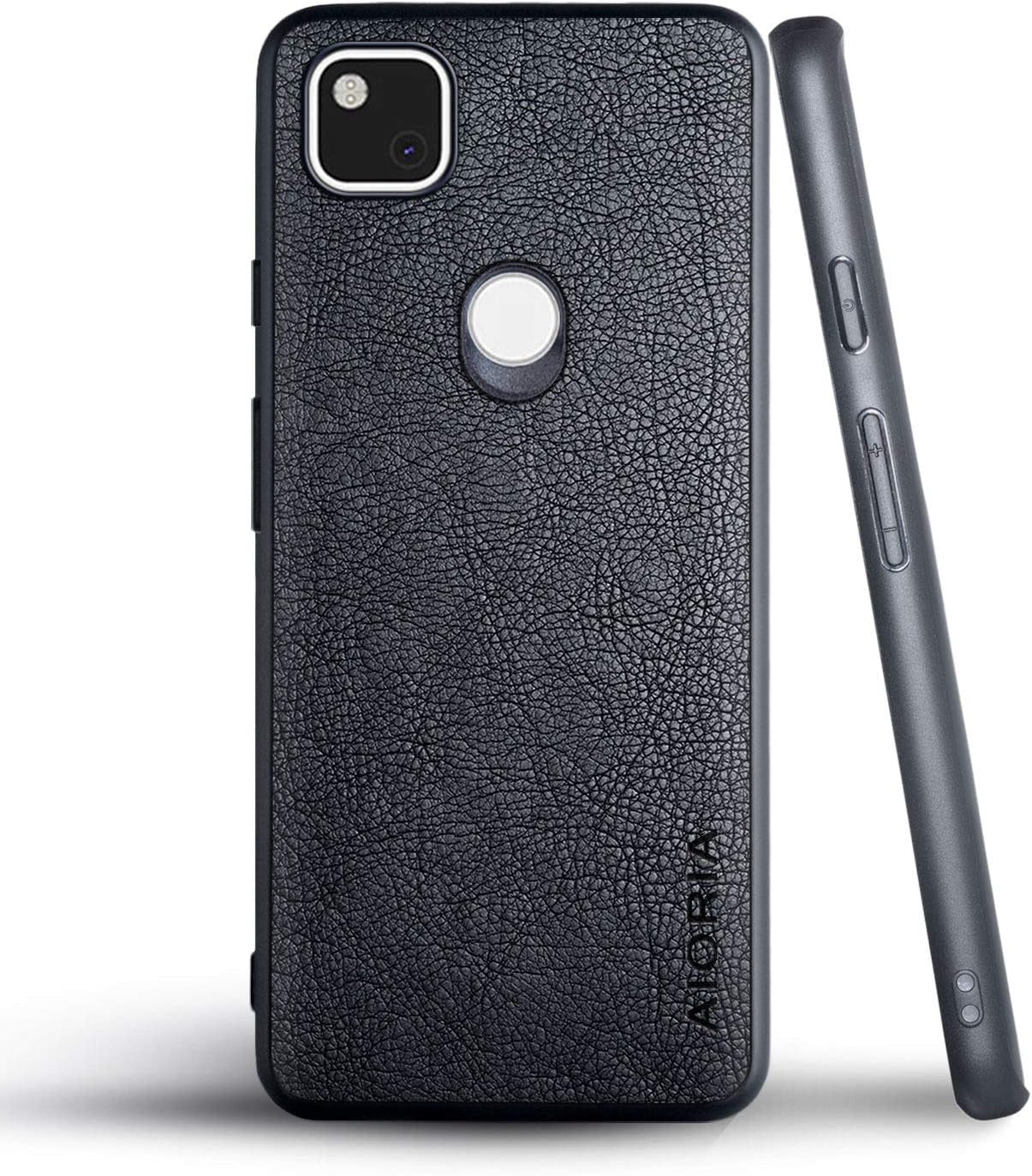 AIORIA for Google Pixel 4A Case (Not Fit 4A 5G), 5.81 Inch Premium PU Leather Cover Retro Business Design Full Protective Case for Google Pixel 4A (RED)  AIORIA Black  