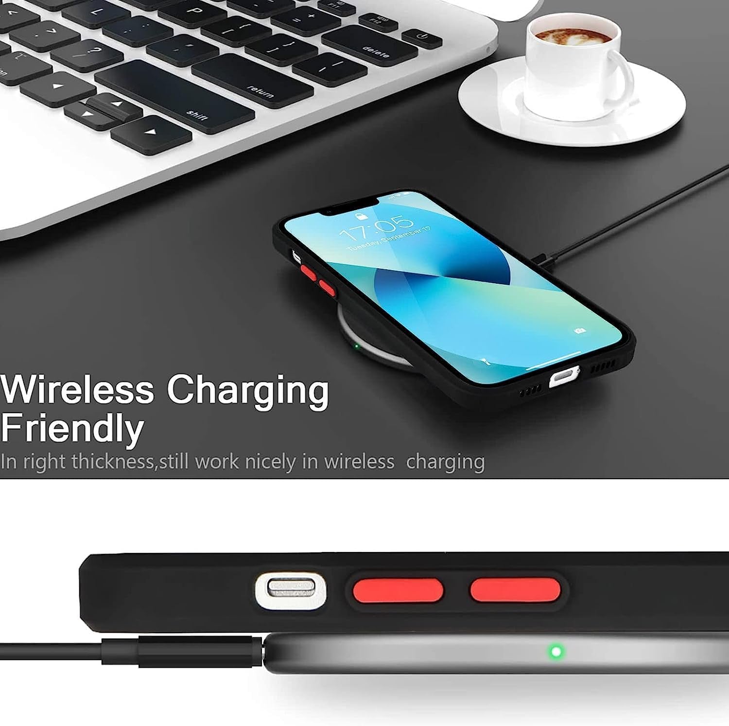 Jancyu Compatible with Oneplus 9 Pro Case Clear, Silicone Oneplus 9 Pro Phone Case Slim Shockproof Four Corner Airbags Drop Slip Protection Cover (Black)  Jancyu   