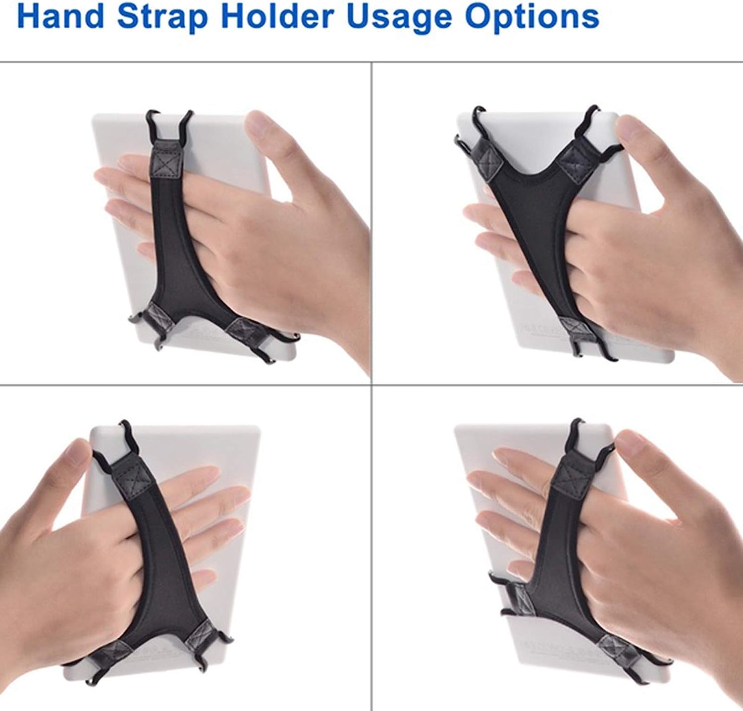 LINASHI Elastic Band, Adjustable Elastic Band Hand Strap with Anti-Slip Stand Compatible with Tablet E-Reader  LINASHI   