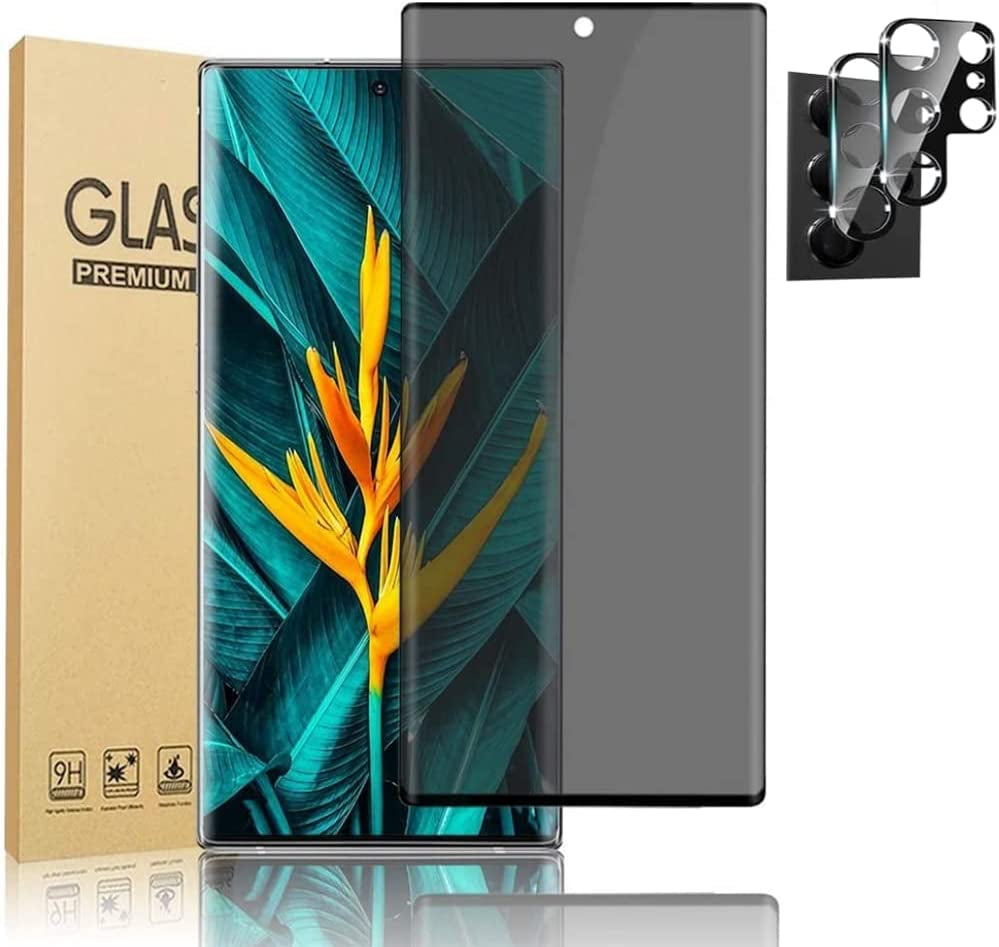 [2+2 Pack] Galaxy S20 Ultra Screen Protector and Camera Lens Protector,Fingerprint Unlock,3D Full Coverage,For Samsung Galaxy S20 Ultra (6.9 Inch) 9H Hardness Tempered Glass Screen Protector  OuYteu for Samsung Galaxy S22 Ultra 5G (6.8 Inch)  