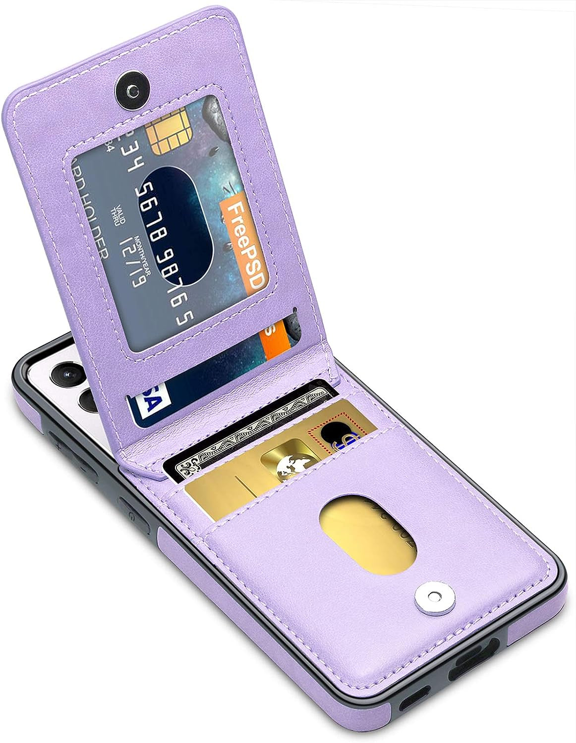 Lakibeibi Samsung Galaxy S21 Ultra Case, S21 Ultra Phone Case, Dual Layer Lightweight Premium Leather Wallet Case with Card Holders Flip Protective Case for Samsung Galaxy S21 Ultra (2021), Purple  LakiBeibi Purple Galaxy S21 Plus 6.7" 