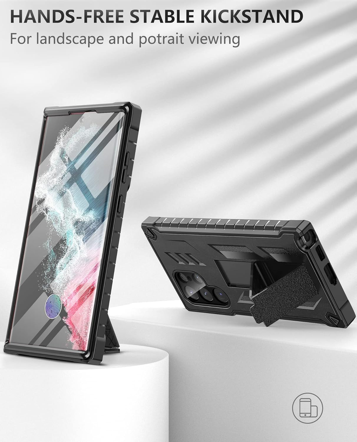 For Samsung Galaxy S22 Ultra Case: Military Grade Drop Proof Rugged Protective S22Ultra 5G Phone Cover with Built-In Screen Protector & Kickstand |Shockproof Bumper Dual Layer 360 Full Protection  SOiOS   