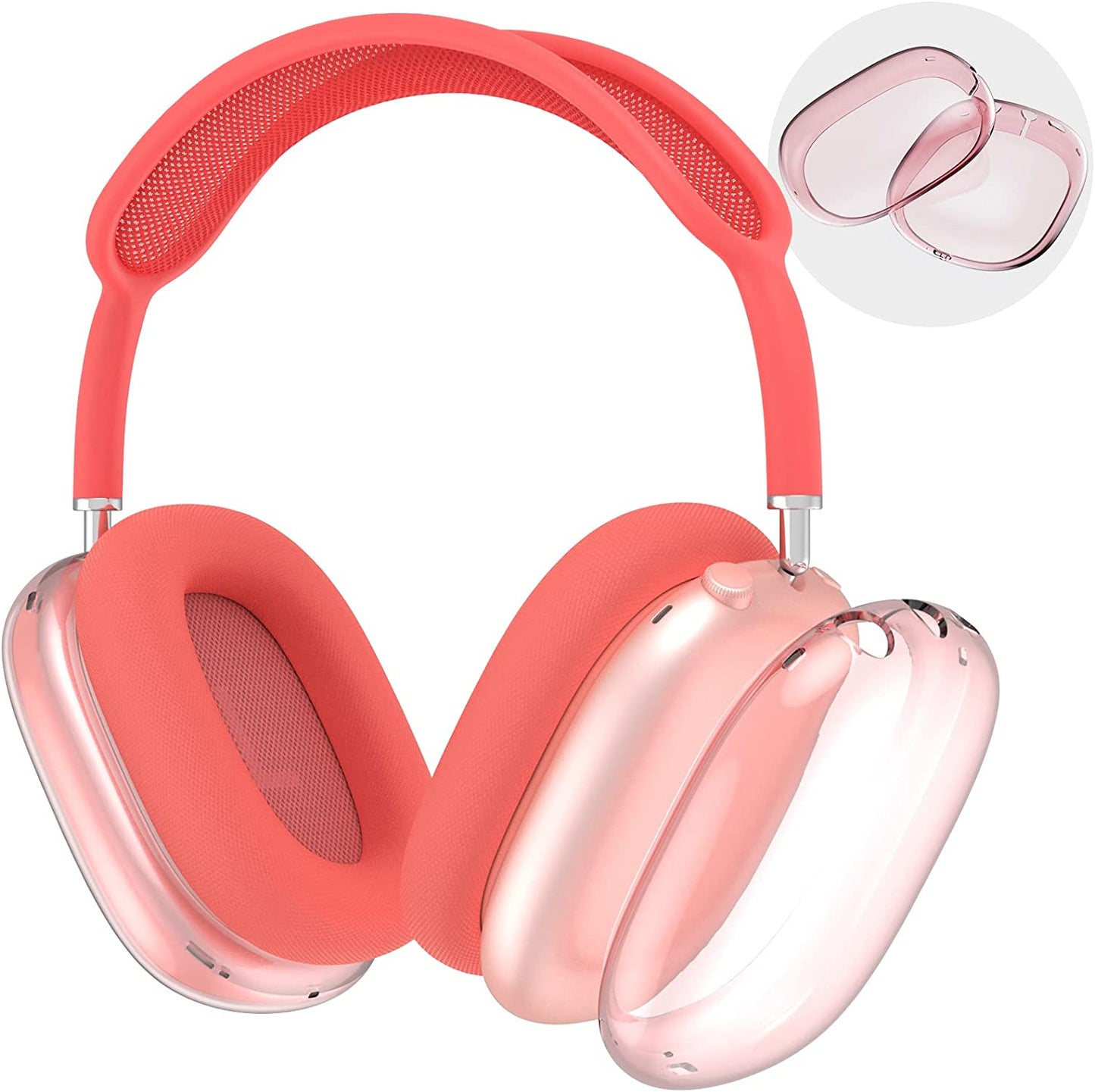 Airpods Max Case, Automatic Sleep Function Protective Headphones Case for Dust and Scratch, Automatic Sleep Function Protective Headphones Case for Dust and Scratch (Black)  CENMASO Clear Pink  