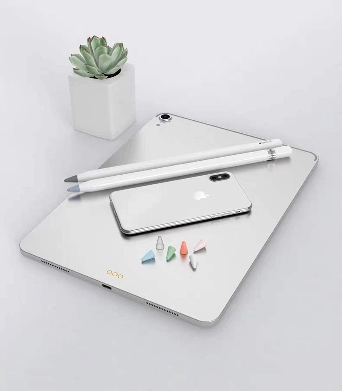 Happycover Compatible with Apple Pencil Tips, Professional Liquid Silicone Nibs Cover Replacement for 1St & 2Nd Gen, Writing Anti-Slip Protective Case for Apple Ipad Pencil. (Black)  ZSHK   