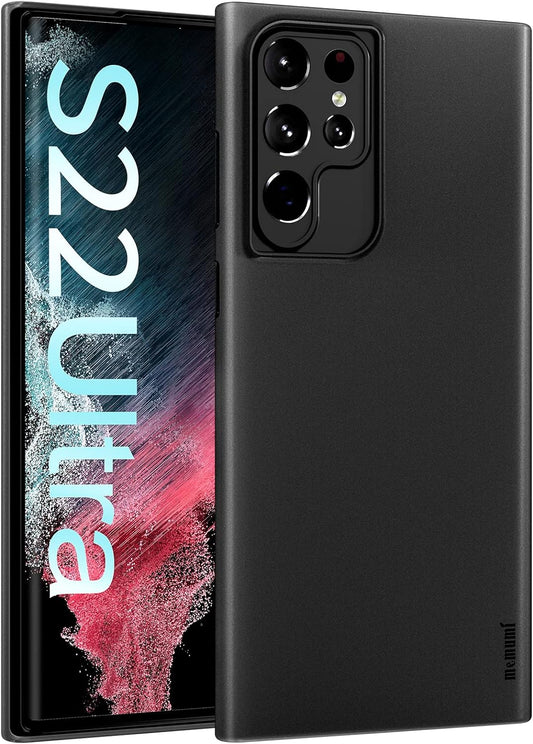 Memumi Ultra Slim for Samsung Galaxy S22 Ultra Case, Super Light 0.3Mm Matte Hard Back Cover for Galaxy S22 Ultra Thin Phone Case Minimalist Designed S22 Ultra 5G 6.8Inch Matte Black  TGF Group Co.,Ltd   