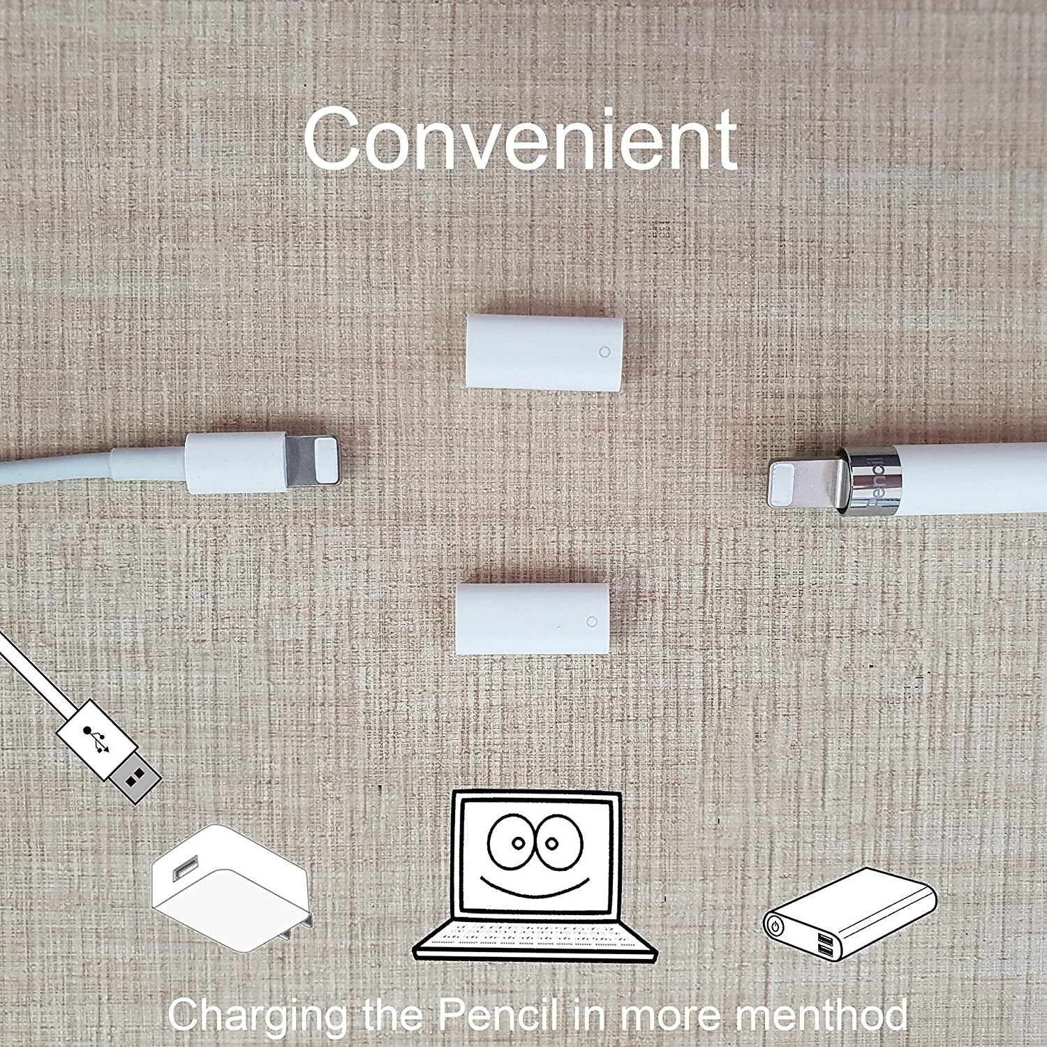 Replacement Ipencil Magnetic Replacement Caps + Charging Adapter Fits for Apple Pencil Gen 1St,Pencil Protector Cap and Charger Convertor Compatible Withapple Pencil 1  Reeyear   