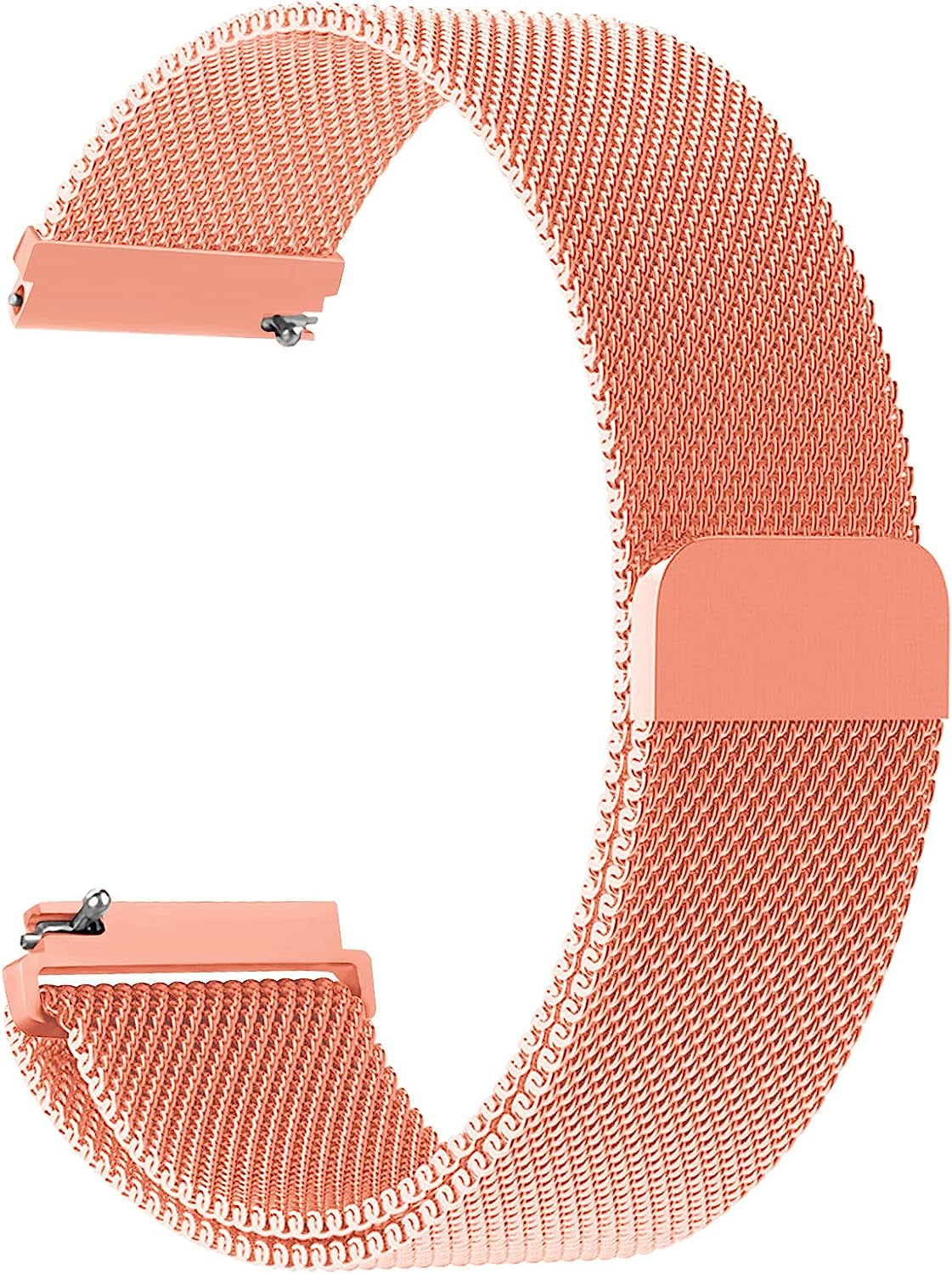 20Mm Quick Release Watch Band Metal Strap for Samsung Galaxy Watch 5 4 3 40Mm 41Mm 42Mm 44Mm 45Mm 46Mm Magnetic Mesh Watch Band for Amazfit Bip U Pro/Gts for Galaxy Watch Active/Active 2 40Mm 44Mm  DMVEIMAL New pink  