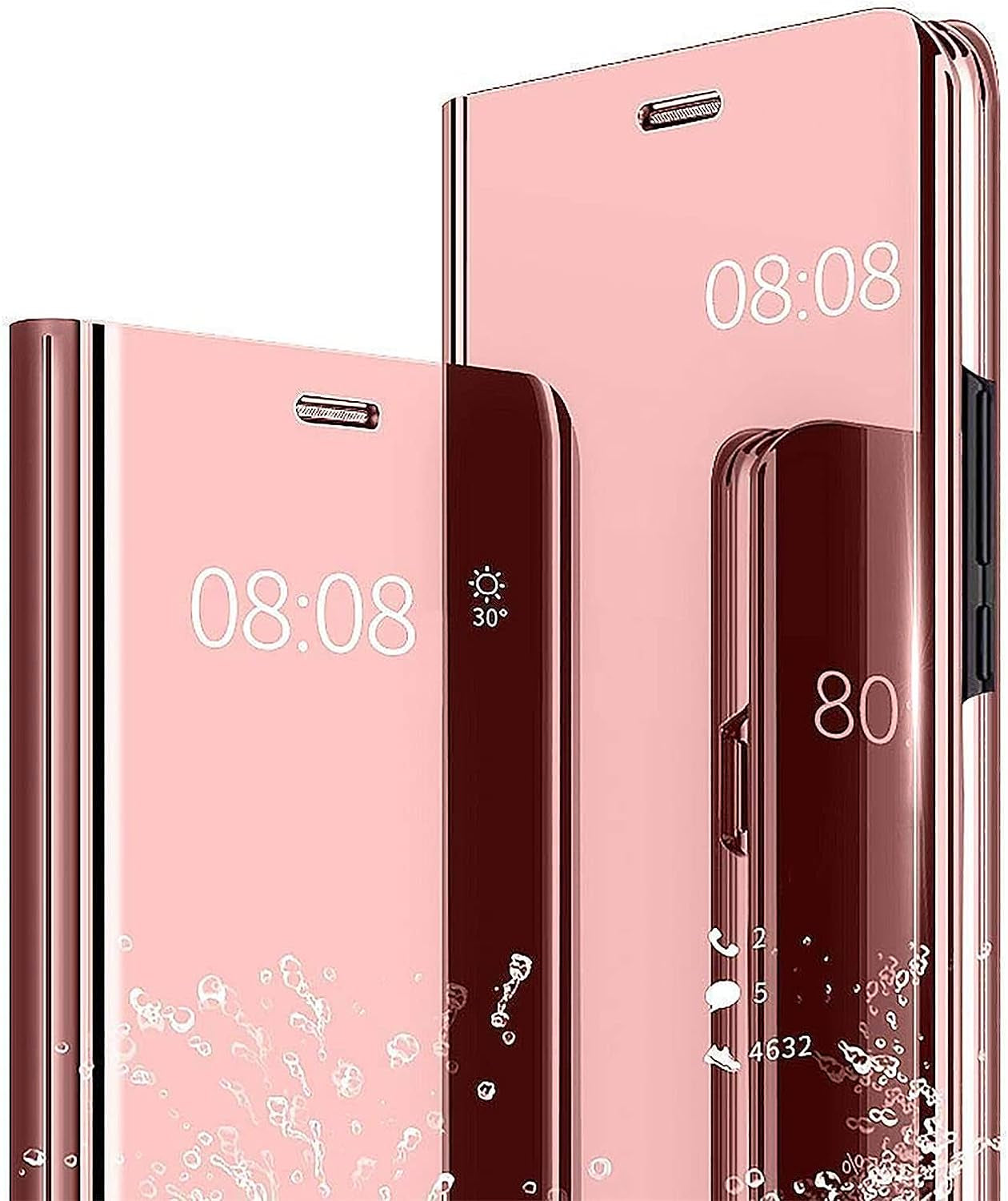 Tncavo for Xiaomi Redmi Note 12 Pro plus Mirror Case for Women, Outdoor Makeup Clear Phone Cover with Kickstand for Xiaomi Redmi Note 12 Pro plus JM Silver  Tncavo Rose Gold Full 