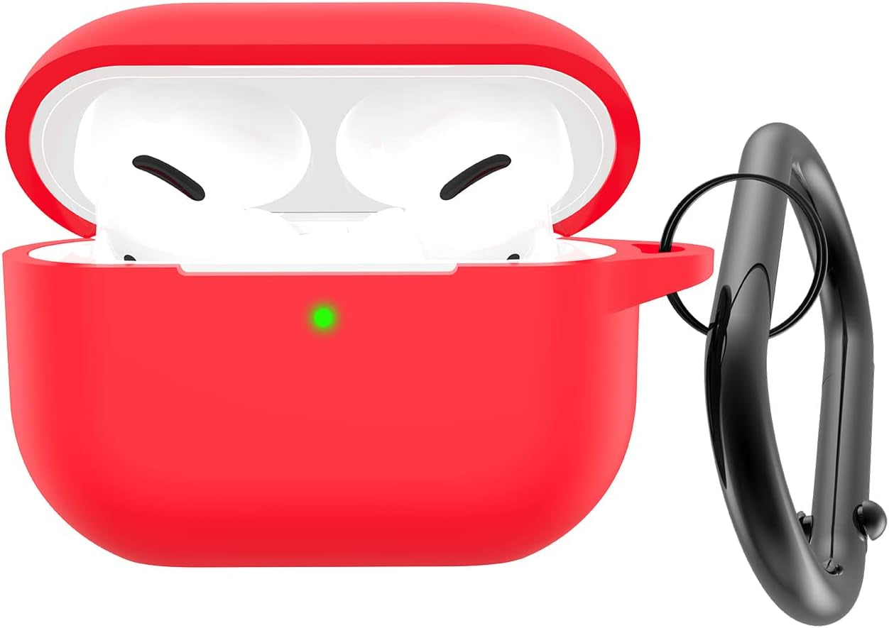AGAOSH for Airpods Pro 2Nd Generation Case Cover with Keychain,Soft Silicone Skin Cover Protective Case for New Apple Airpods Pro Gen 2 Case 2022 Charging Case for Women Men Girl [Front LED Visible]  AGAOSH Red  