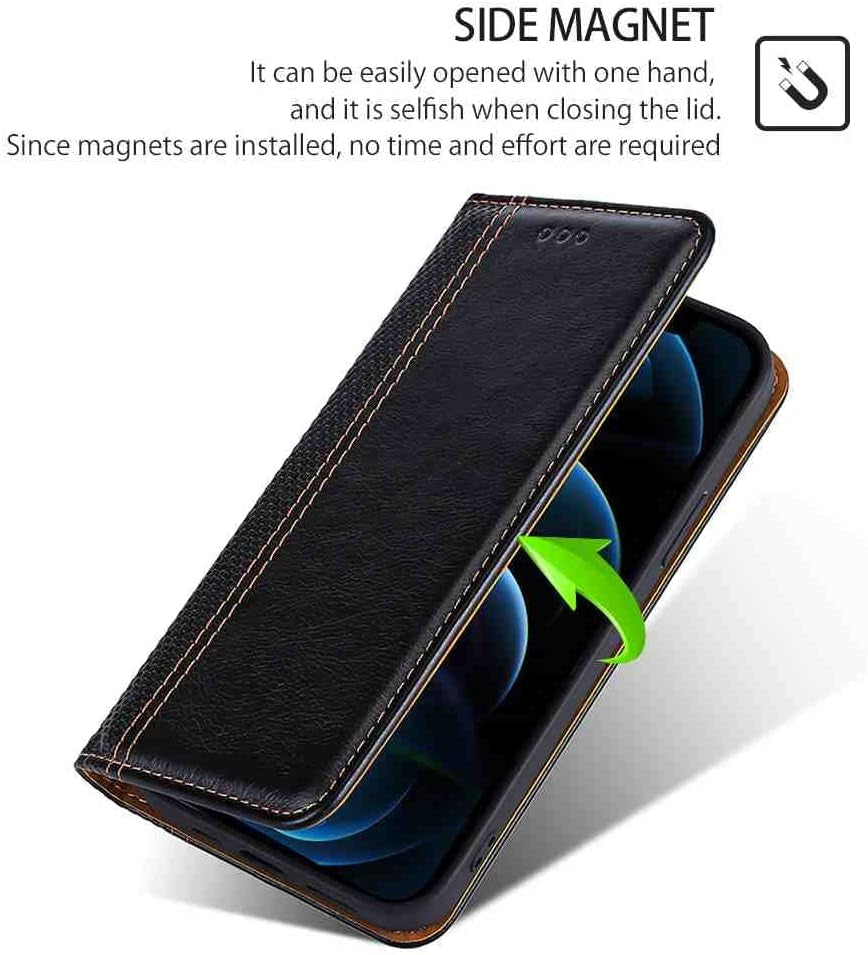 Mojiery Phone Cover Wallet Folio Case for LG G7 THINQ, Premium PU Leather Slim Fit Cover for G7 THINQ, 1 Card Slot, Exact Cutouts, Black  MojieRy   