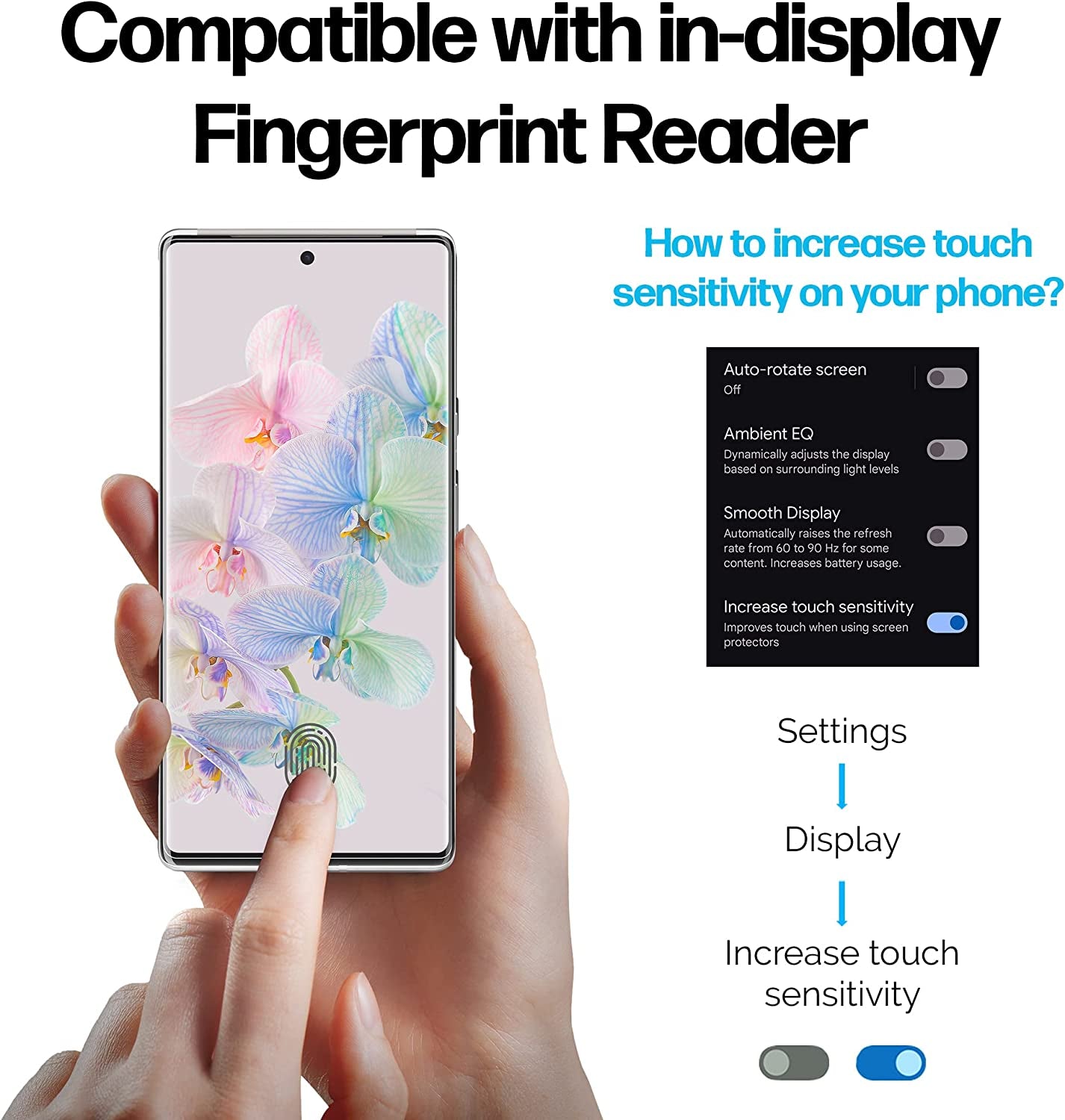 Power Theory for Google Pixel 6 PRO Screen Protector [2 Pack] [Not Glass] Case Friendly, Full Cover, Flexible Film anti Scratch  Power Theory   