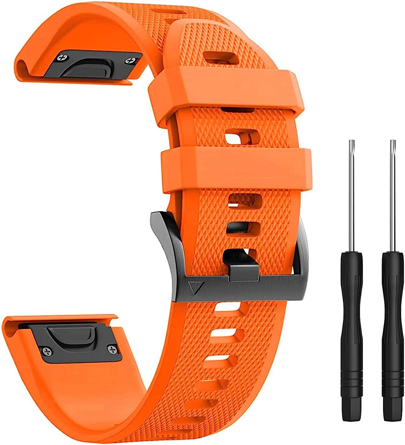 Watch Band Fenix 5 22Mm Width Compatible with Fenix 5/Fenix 5 Plus/Fenix 6/Fenix 6 Pro/Forerunner 935/Forerunner 945/Instinct Tide/Instinct Tactical  GERSIK Orange  