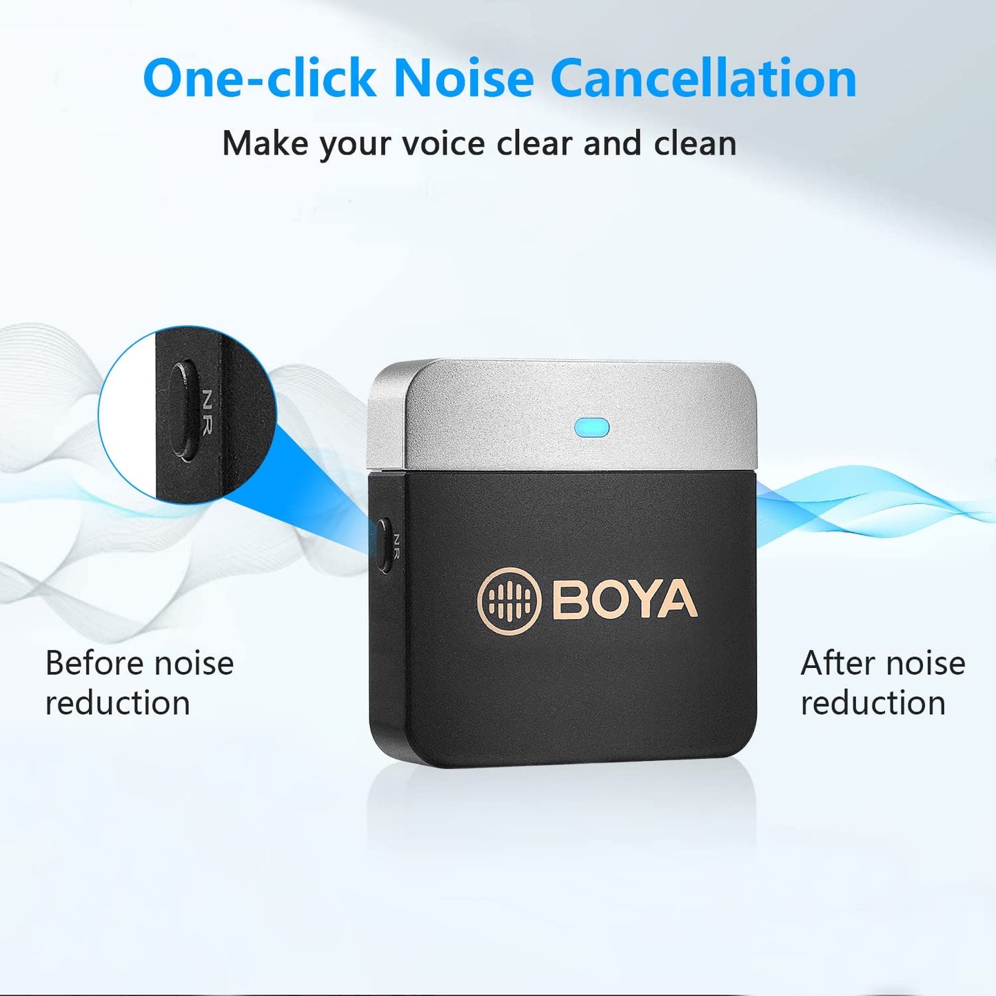 BOYA Wireless Lavalier Microphone for Android Phone Plug Play USB-C Lapel Microphone Noise Cancellation Cordless Clip on Mic for Video Recording Interview Youtube Vlogging Live Streaming BY-M1V4  BOYA   