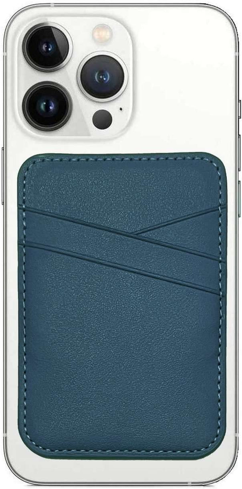 Magnetic 3 Card Slot Holder with Magsafe Wallet for Apple Iphone 14 Pro Max/14 Plus/14 Pro/14/13 Pro Max/13 Pro/13/13 Mini/12 Max/12/12 Pro/12 Mini, (Wisteria)  Tahamus Baltic Blue  