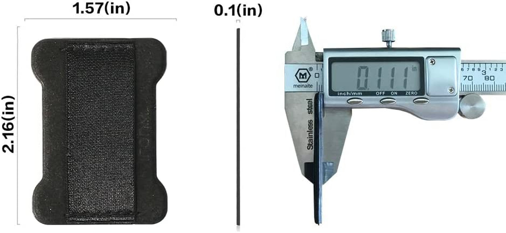 WUOJI Finger Strap Phone - Cell Phone Finger Holder - Ultra Thin Anti-Slip Universal Cell Phone Gripper for Back of Phone Grip Compatible with Iphone Samsung and Most Smartphones -2Pack(Black)  WUOJI   