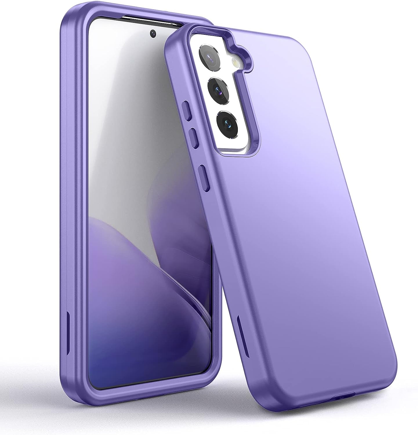 Welovecase for Samsung Galaxy S21 5G Case, Cover 3 in 1 Full Body Heavy Duty Protection Hybrid Shockproof TPU Bumper Three Layer Protective Case for Samsung Galaxy S21 6.2 Inch Rose Gold  WeLoveCase Light Purple  