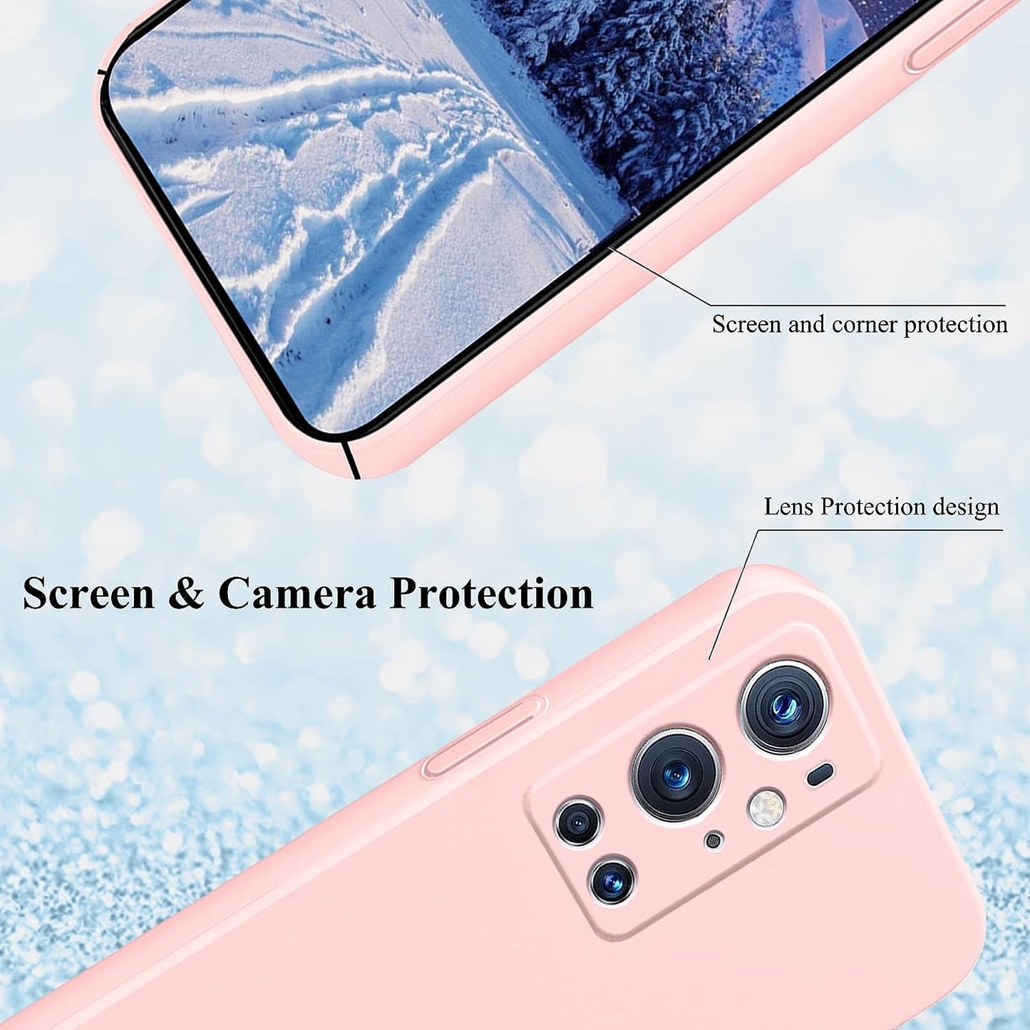 Yarxiawin for Oneplus 9 Pro Case Shockproof Pink, Oneplus 9 Pro Phone Case Thin Hard PC Protective Case Anti-Fingerprint Cover with Ultimate Delicate Touch Feeling (Pink)  Yarxiawin   