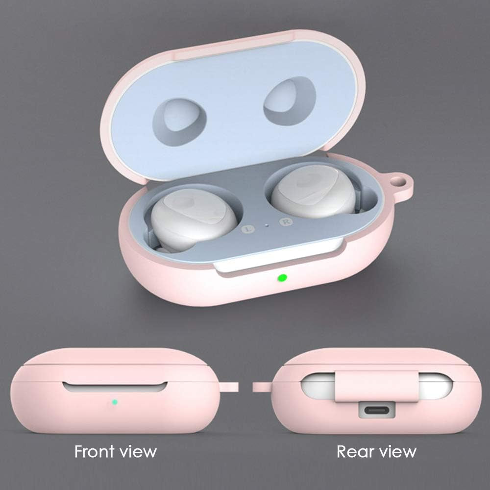 Soft Silicone Skin Case for Samsung Galaxy Buds plus Case (2020)/ Galaxy Buds Case (2019), Shock-Absorbing Case Cover Accessories with Keychain  JLHYYXH   
