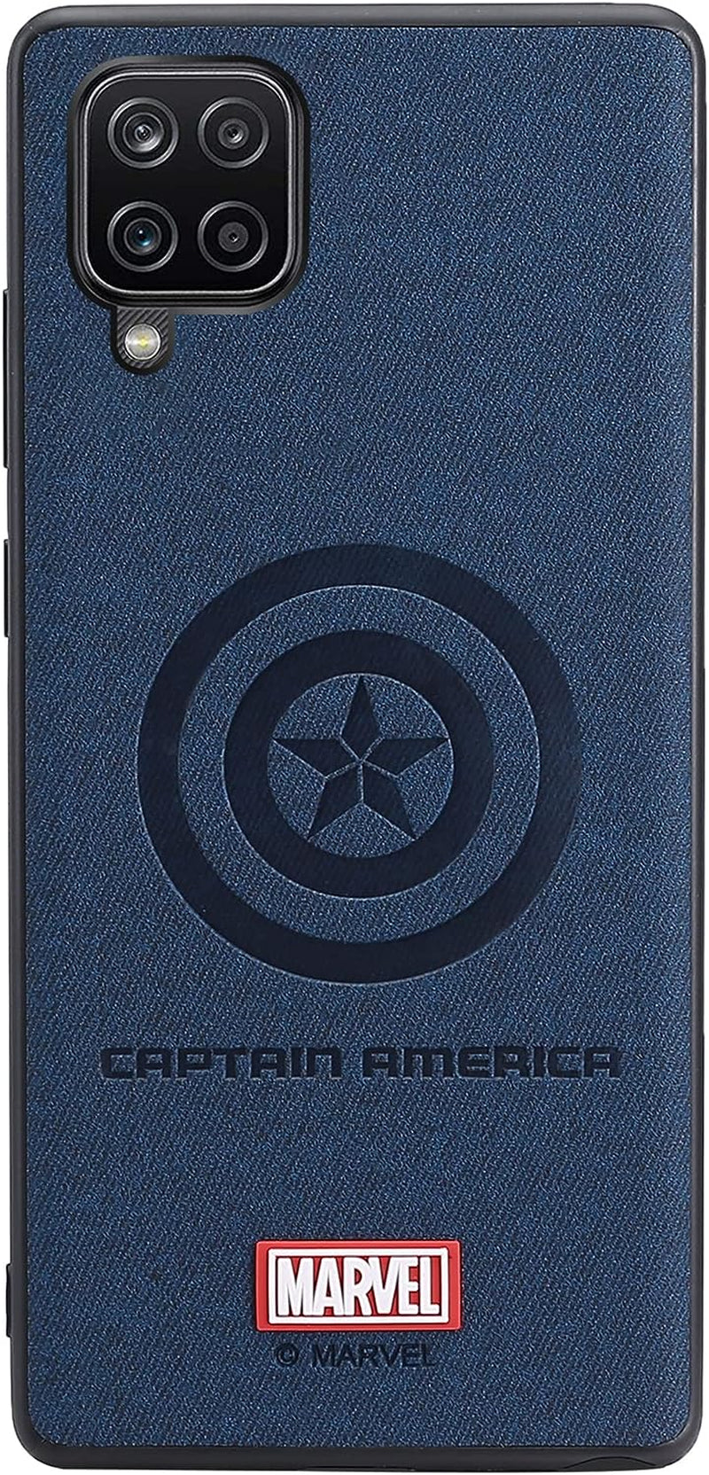 IRON SPIDER Case for Galaxy A12, with Marvel Character Samsung A12 Leather Case, A-BLACK  IRON SPIDER Captain-Blue Galaxy A12 