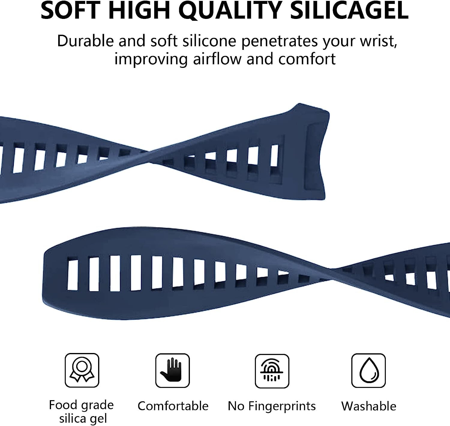 MYSNBKN Compatible with Garmin Instinct Band, Soft Silicone Replacement Watch Strap for Garmin Instinct/ Solar/ Tactical  MYSNBKN   