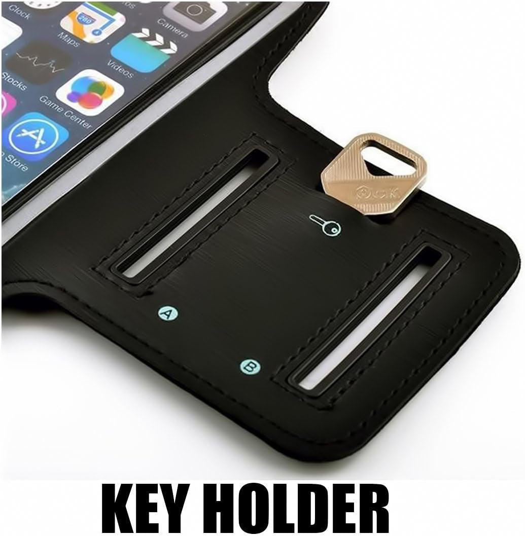 Casehq Water Resistant Cell Phone Armband Case Compatible Phone Iphone 11, 11 Pro, 11 Pro Max, X, Xs, Xs Max, Xr, 8, 7, 6, plus Galaxy S10, S9, S8, S7, plus Sizes and More. Adjustable Band & Key Slot  CaseHQ   