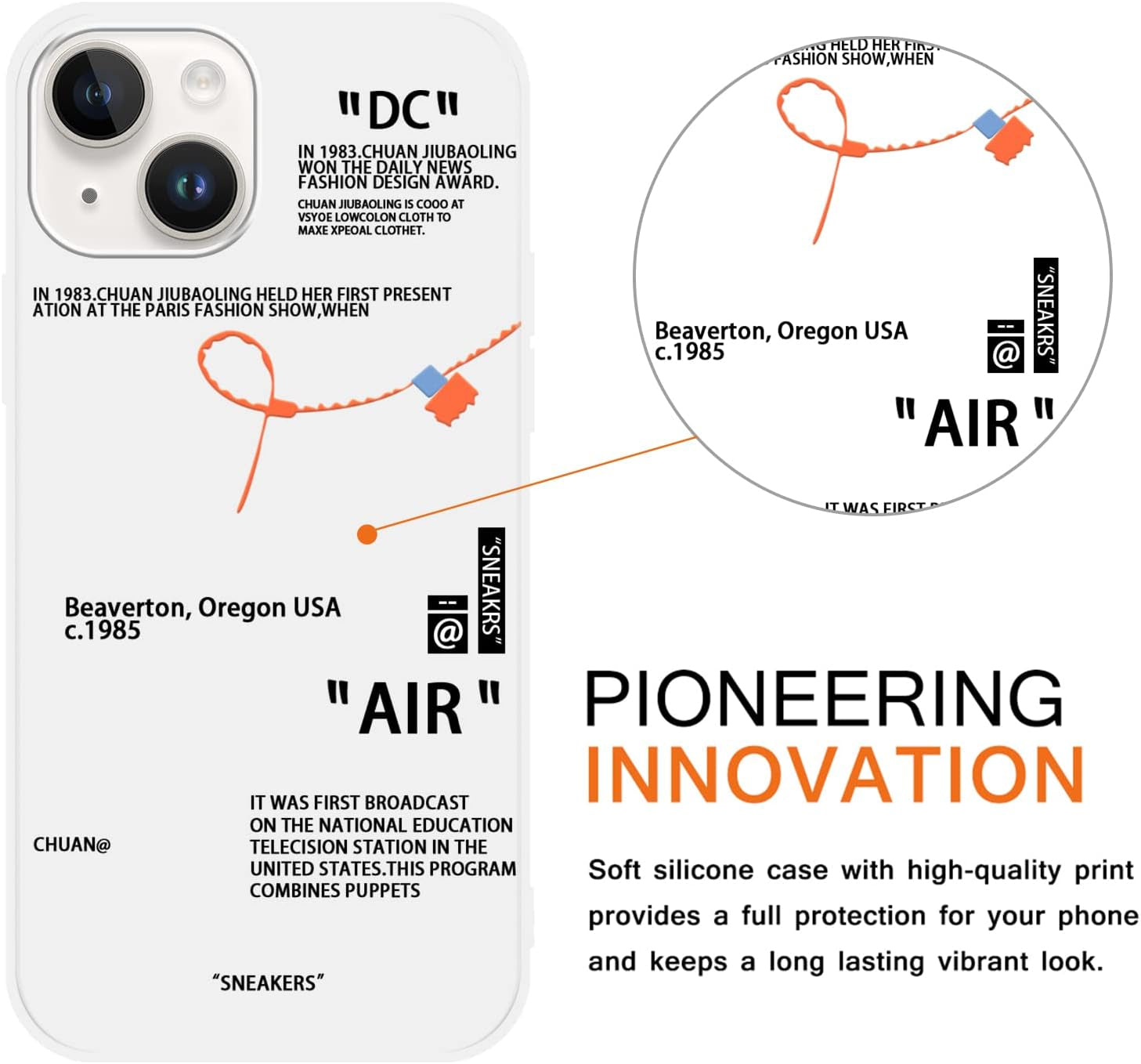 2 Pack Cool Phone Case for Iphone 13 Mini Case 5.4",Fashion Sports Shoes Brand Pattern Design, Creative Label Printed Black White Cover for Women Men Boys Girls,Soft TPU Cases for Iphone13 Mini, 1  LJX US   