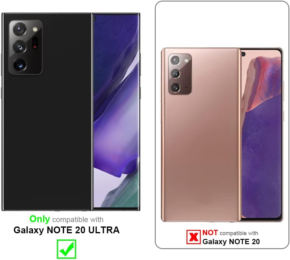 Cadorabo Case Compatible with Samsung Galaxy Note 20 Ultra in Frosted Black - Mobile Phone Case with TPU Silicone inside and Matt Plastic Back - Protective Cover Hybrid Hardcase Back Case  Cadorabo   