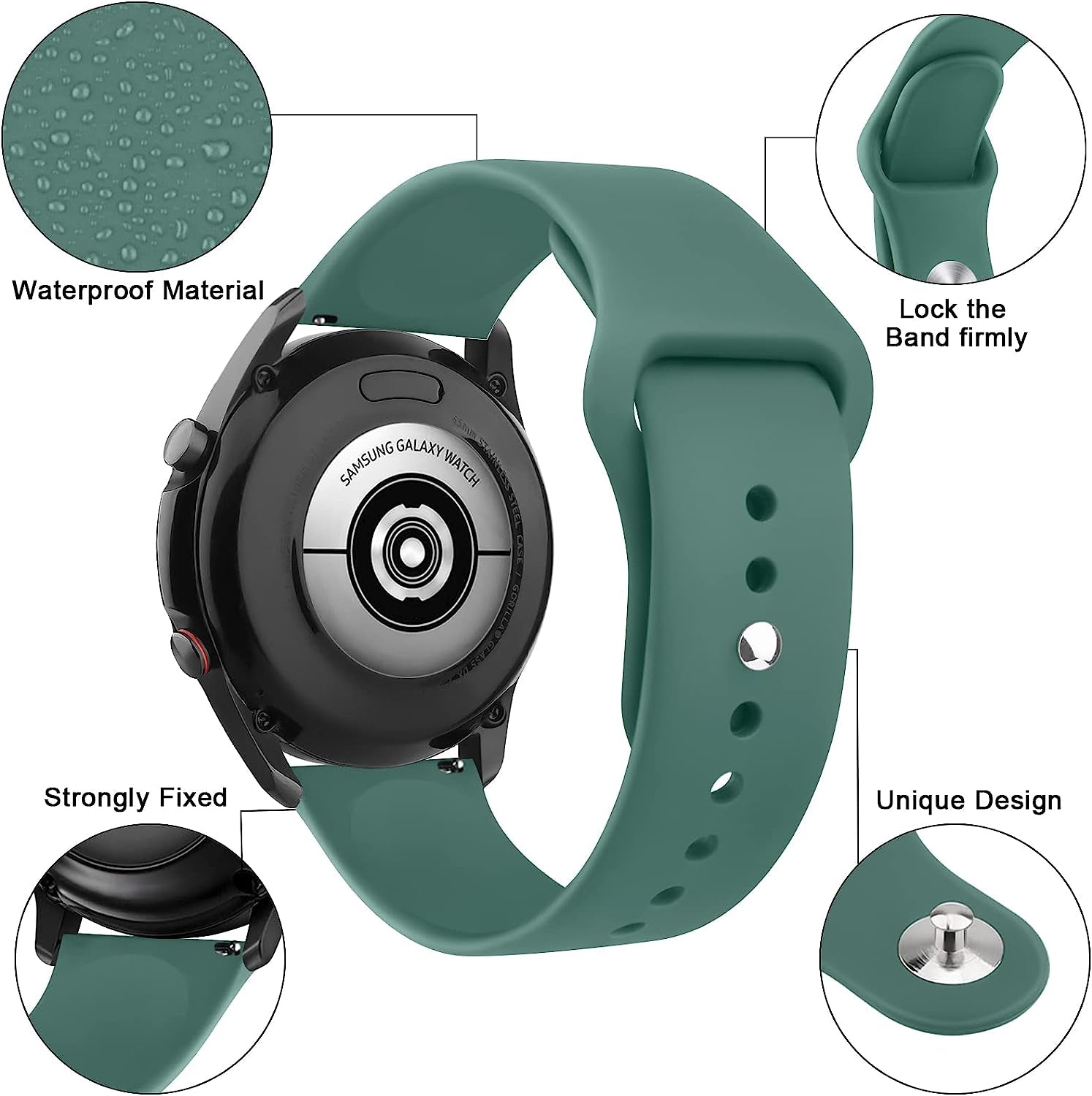 Wanme Sport Bands for Garmin Venu 2 Band, Garmin Vivoactive 4 Bands Women Men, 4 Pack Adjustable Soft Silicone Replacement Wristband Strap Compatible with Garmin Vivoactive 4 / Venu 2 / Forerunner 255 Smart Watch  Wanme   