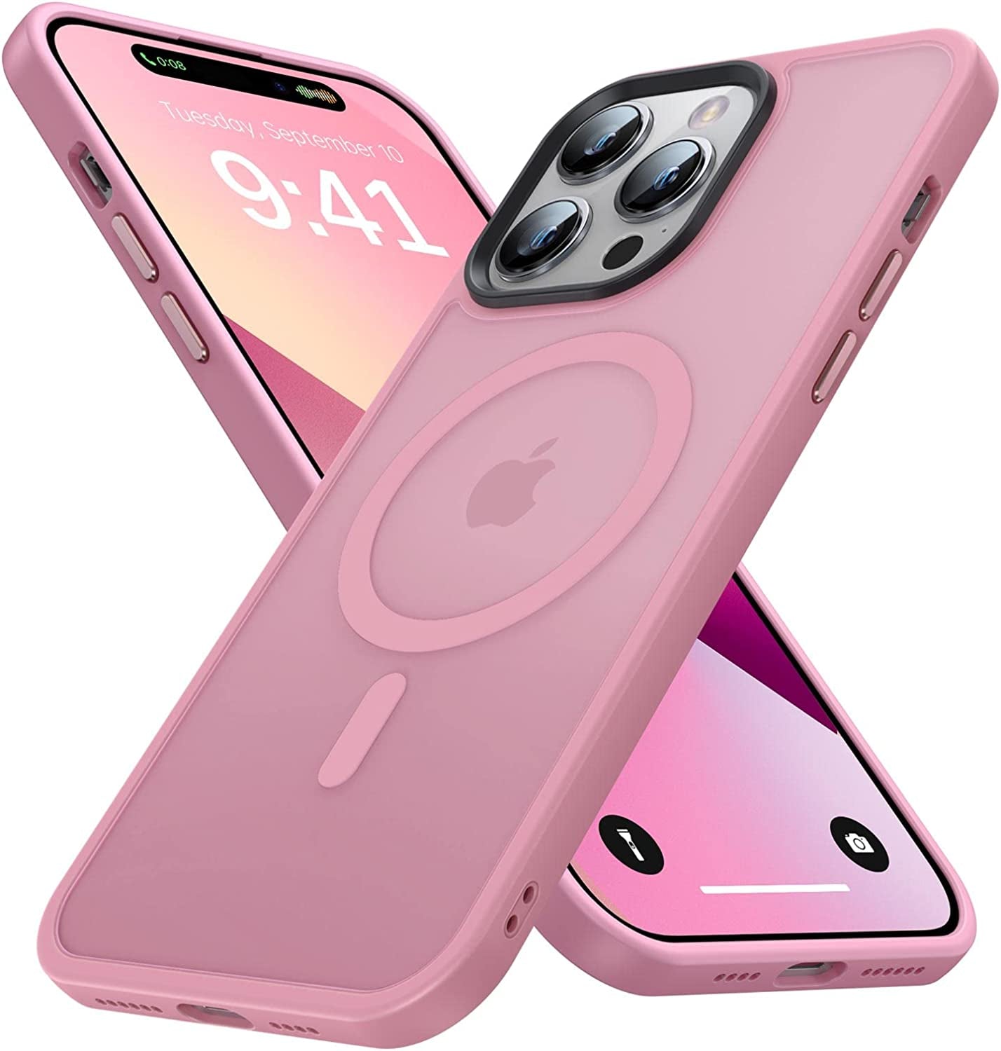 Faiono Magnetic for Iphone 14 Pro Max Case [Compatible with Magsafe][Strong Magnetic][10Ft Military Grade Protective] Translucent Matte Slim Case for Iphone 14 Pro Max Phone Case (6.7"), Pink  Faiono   