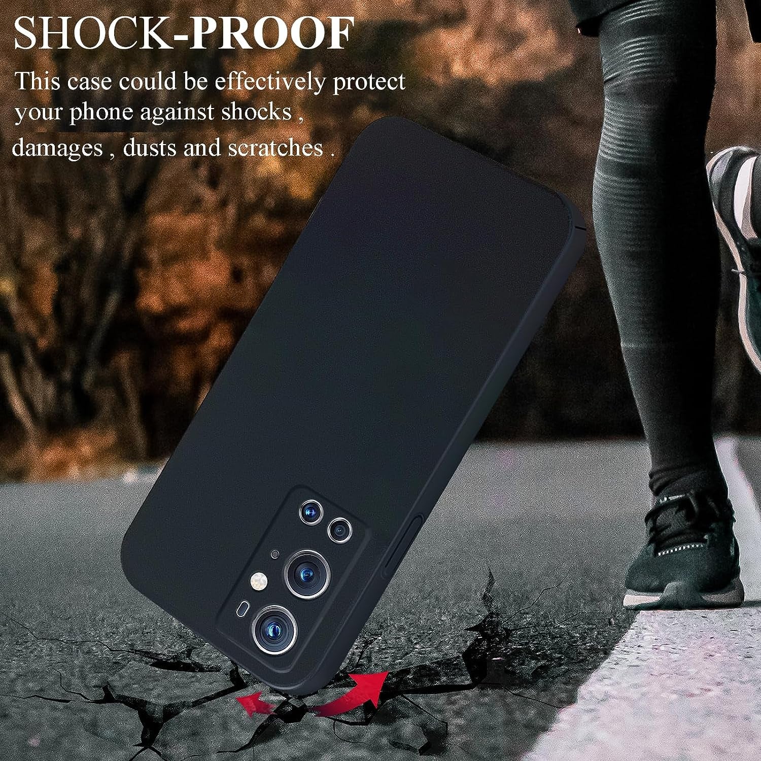 Yarxiawin for Oneplus 9 Pro Case Shockproof Pink, Oneplus 9 Pro Phone Case Thin Hard PC Protective Case Anti-Fingerprint Cover with Ultimate Delicate Touch Feeling (Black)  Yarxiawin   