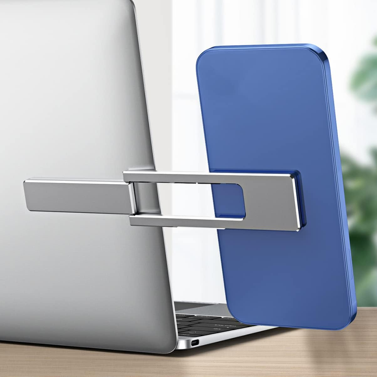 DIKACA Monitor Stand Aluminum Adjustable for Cell Phone Mobile Monitor Foldable Clip Stand Holder Folding Mount Smartphone Use Magnetic Rack Side Laptop Bracket Support Extension Alloy Phone Holder  DIKACA   