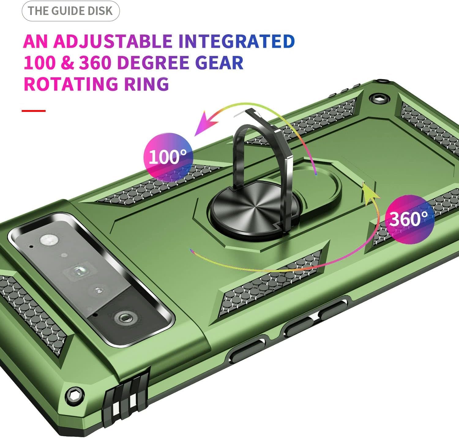 ZOEII 6 Pro Case,Pixel 6 Pro Case,With 360 Stand Military-Grade Dual Layer Protection Case for Google Pixel 6 Pro Armygreen  ZOEII   