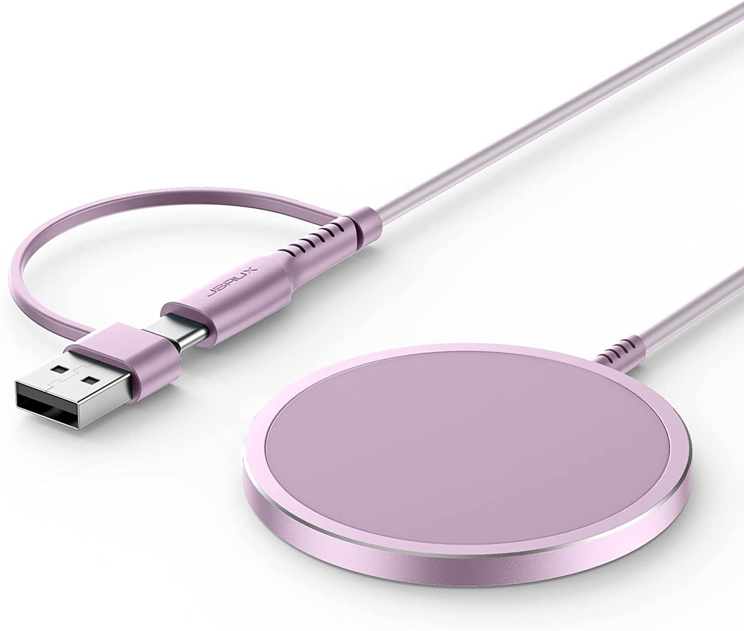 JSAUX Magnetic Wireless Charger Compatible with Mag-Safe Charger/Iphone 14/14 Pro/14 Plus/14 Pro Max/Iphone 13/13 Pro/13 Pro Max/13 Mini/Iphone 12, Magnetic Wireless Charging Pad, Mag Charger (Blue)  Shenzhen Wuyishi Technology Co.,Ltd Purple Basic 