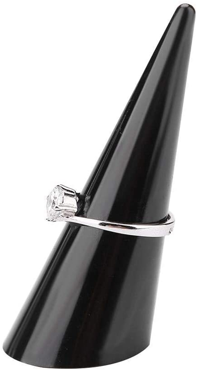 Finger Ring Jewelry Display, 5Pcs Single Finger Display Ring Holder Showcase Stand Jewelry Rings Organizer(Black)  Semme   