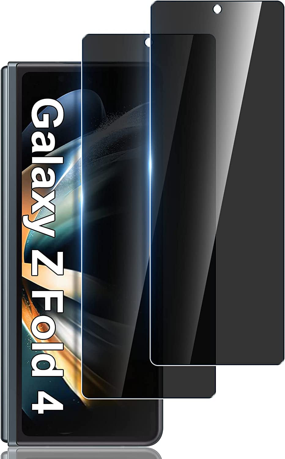 [2 Pack] for Samsung Galaxy A21/A21S Privacy Screen Protector, [Full Coverage] anti Spy HD Clarity 9H Tempered Glass Screen Protector, Scratch Resistant, Bubble Free, Easy Insall, Case Friendly (6.5 Inch)  A Pink Shop Black-fold4  