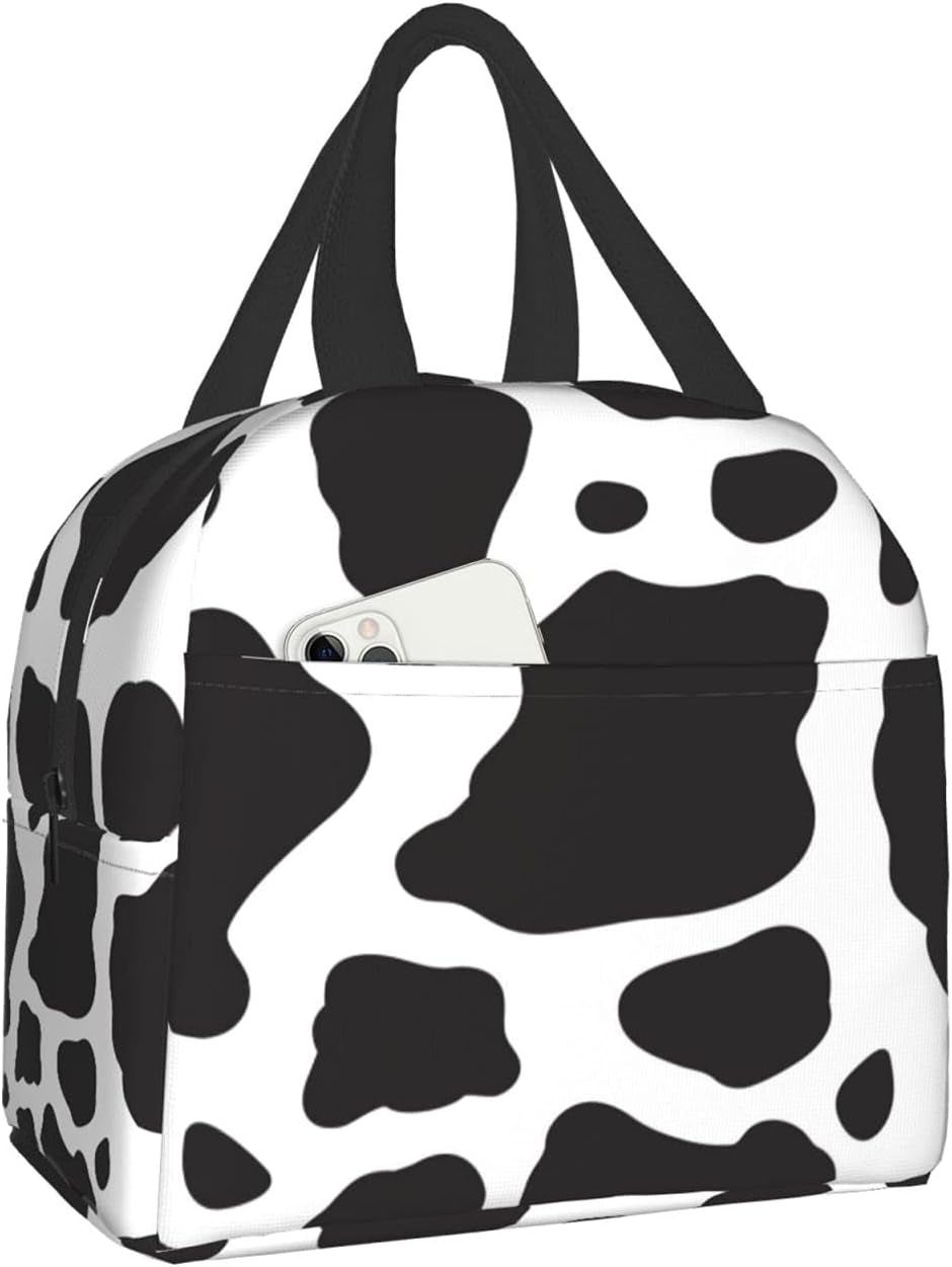 Fashion Blue and White Patchwork Lunch Box Insulated Cooler Lunch Tote Bag Travel Picnic Durable Shopping Reusable Waterproof Bags for Women  carati   