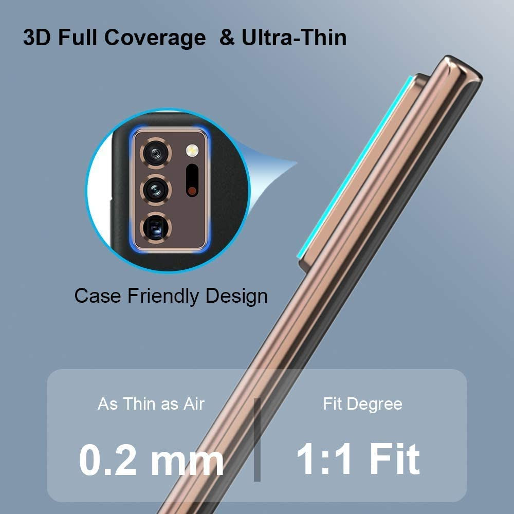 Rhidon [3 Pack] Camera Screen Protector for Samsung Galaxy Note 20 Ultra (6.9") Screen Protector Tempered Glass, Case Friendly Bubble Free Anti-Scratch Camera Lens Protector for Galaxy Note 20 Ultra  Rhidon   