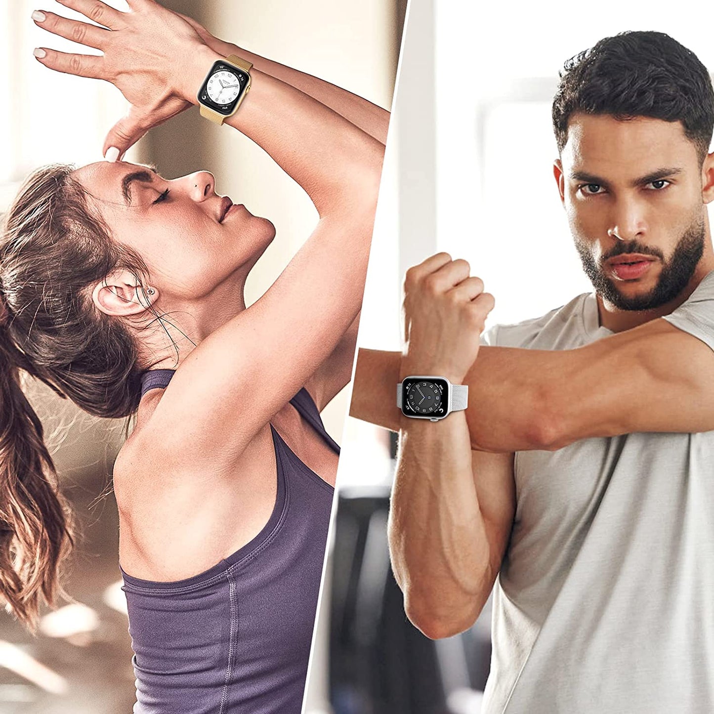 ZALAVER Metal Band Compatible with Apple Watch Bands 38Mm 40Mm 41Mm 42Mm 44Mm 45Mm 49Mm Women Men, Adjustable Magnetic Stainless Steel Mesh Replacement Strap for Iwatch Ultra Series 8 7 6 5 4 3 2 1 SE  ZALAVER   