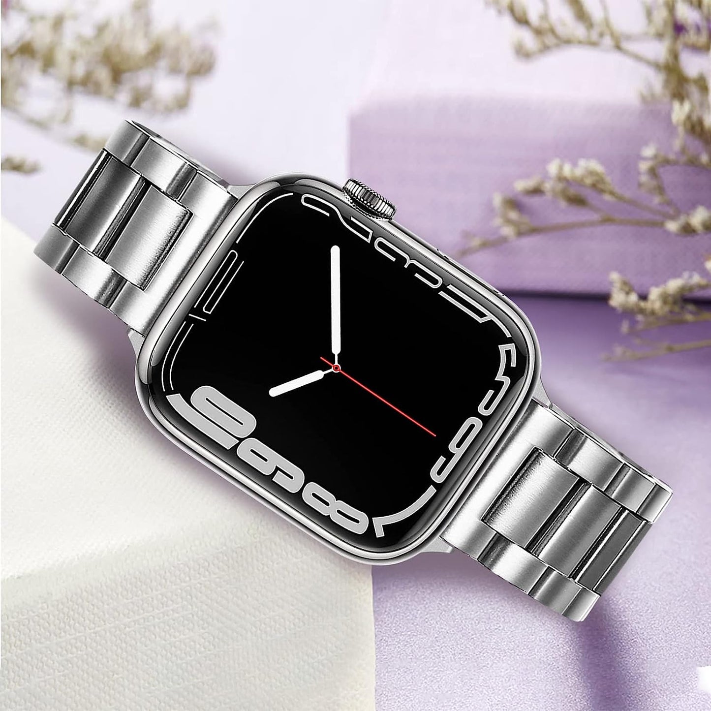 Trumirr Band for Apple Watch Series 8 7 41Mm Silver, Solid Stainless Steel Watchband Replacement Strap for Iwatch SE Series 8 7 6 5 4 3 2 1 41Mm 40Mm 38Mm  TRUMiRR   