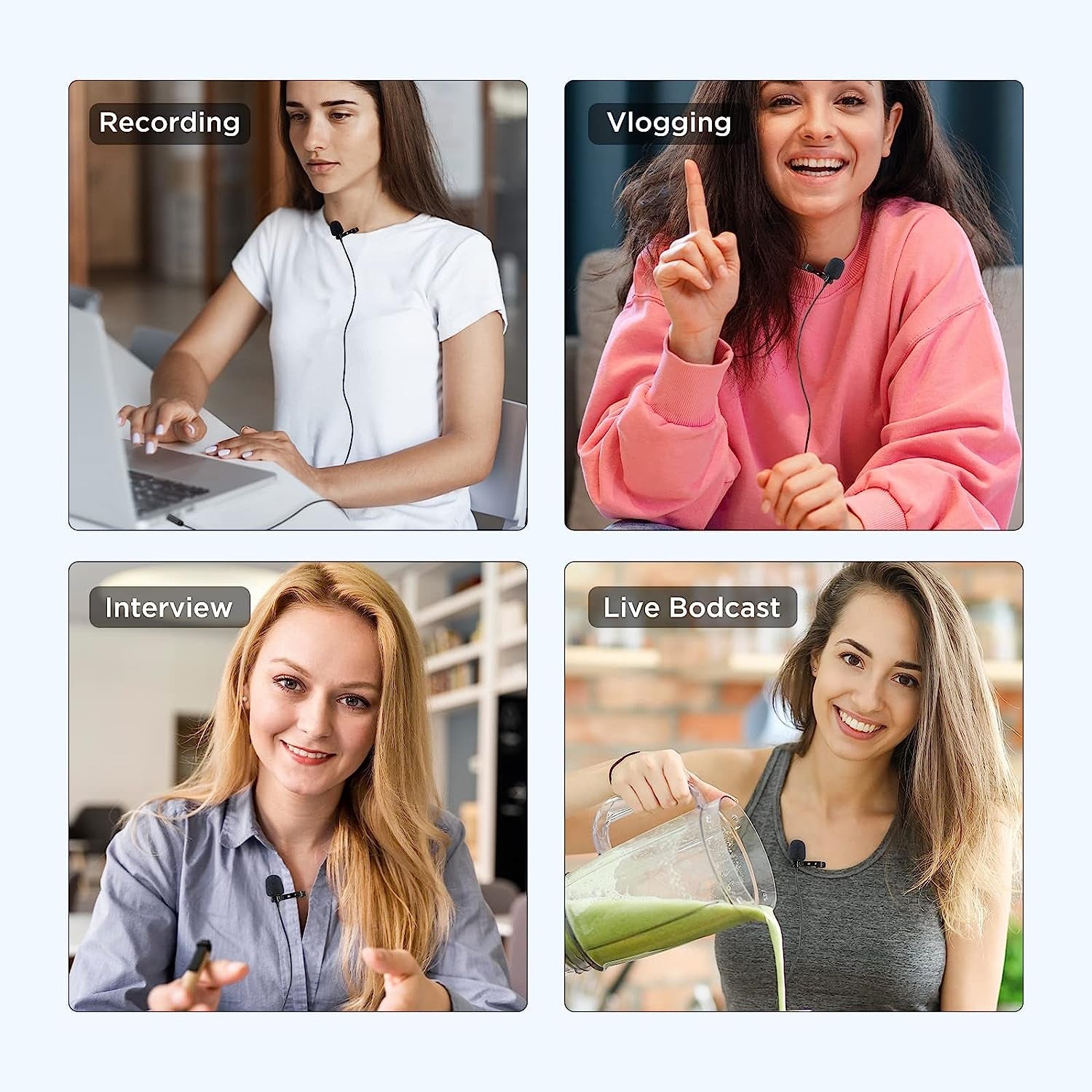 BOYA Upgraded BY-M1S Lavalier Microphone without Battery Omnidirectional Lapel Mic for Iphone DSLR Camera Android Smartphone Camcorders Audio Recorders PC Laptop Recording  BOYA   