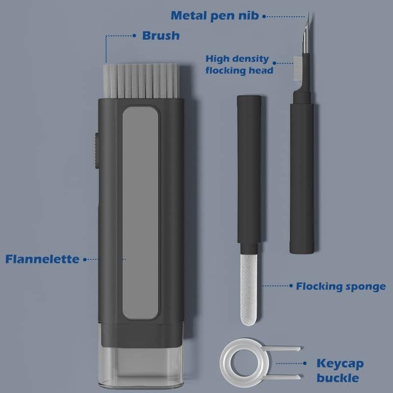 Wonderbooom 7 in 1 Electronics Cleaner Kit, Portable Multifunctional Cleaning Tool for Laptop Computer Phone Screen Keyboard Earbud(Black)  wonderbooom   