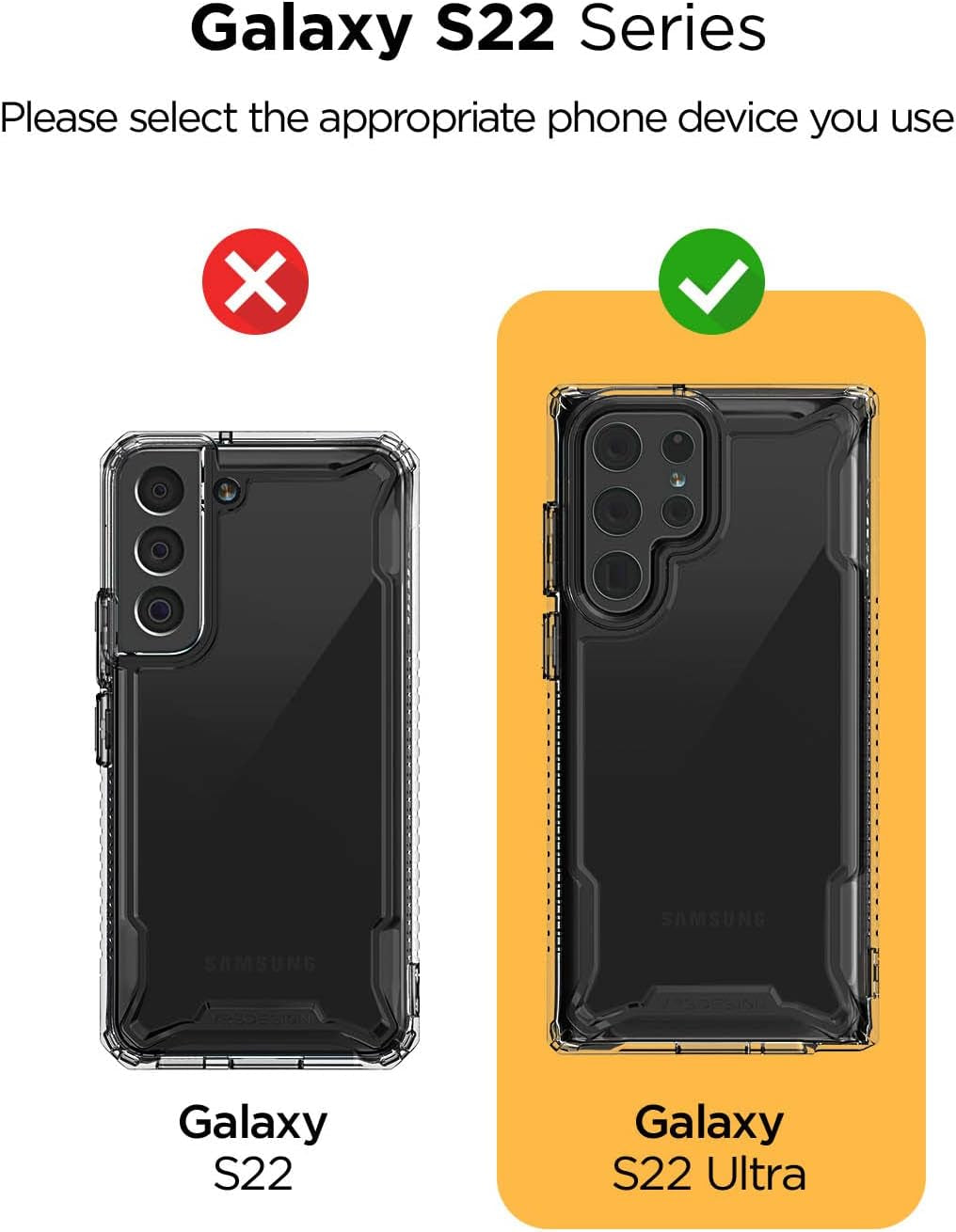 VRS Desgin Terra Guard Crystal Compatible with Galaxy S22 Ultra Case, Non-Slip Grip Clear Case for Galaxy S22 Ultra (2022)  VRS DESIGN   