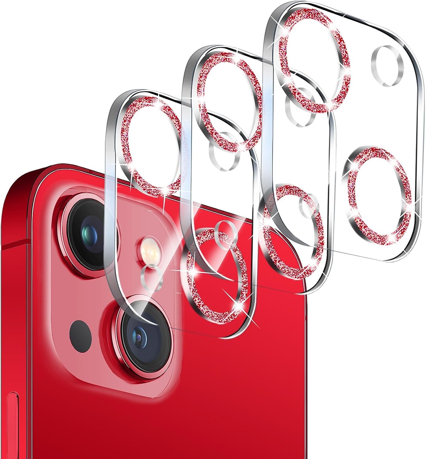 Dengduoduo 【3 Pack】 Tempered Glass Camera Lens Protector for Iphone 13 6.1" & Iphone 13 Mini 5.4", Ultra HD, 9H Hardness, Anti-Scratch, Case Friendly, Easy to Install [No Affect on Night Shots]  Dengduoduo   