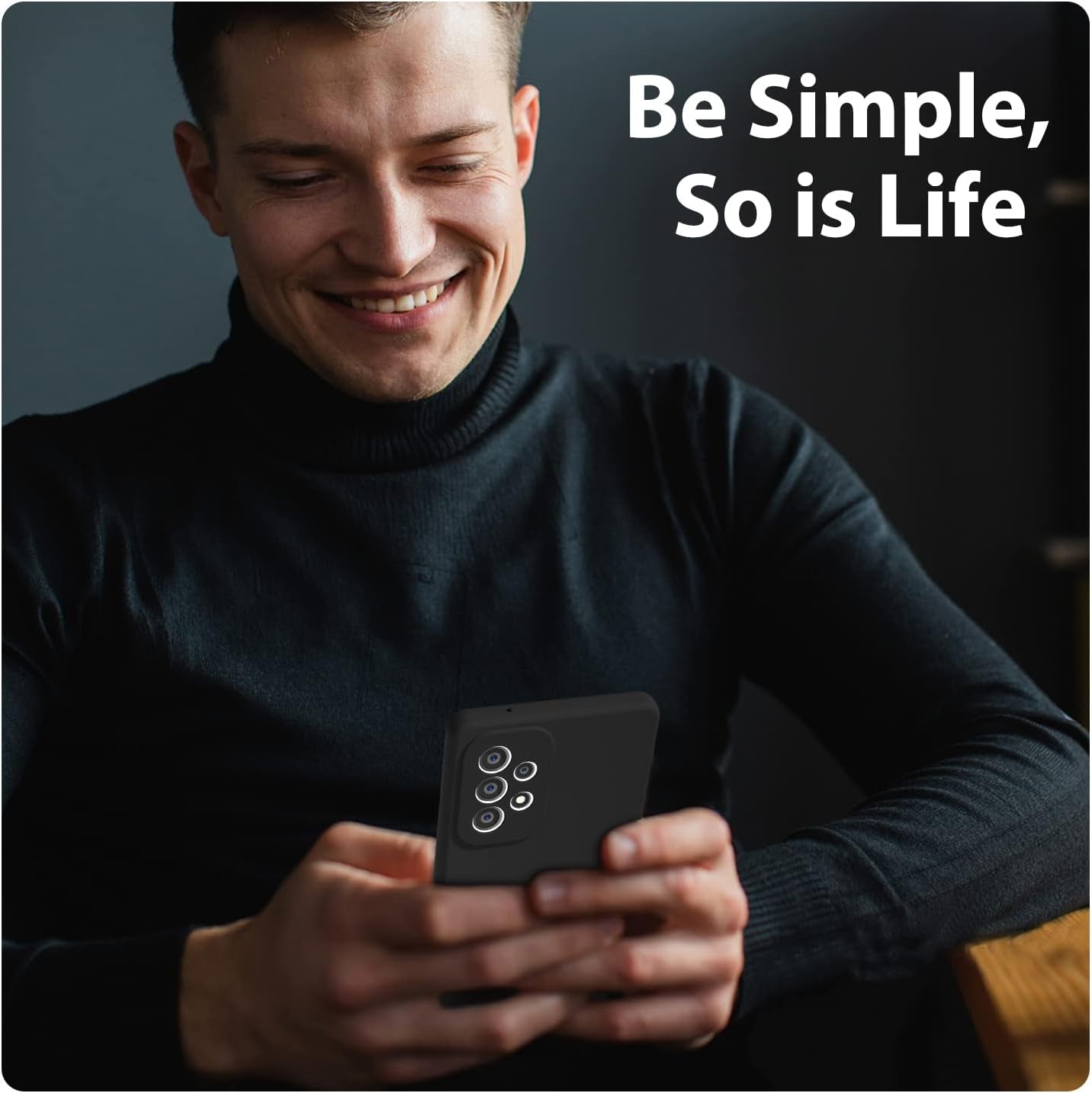 Oakxco for Samsung Galaxy A53 Phone Case Liquid Silicone, Cute Thin Slim Soft Rubber TPU Plain Smooth Gel Cover for Women Girl, Matte Solid Protective & Shockproof, Black  oakxco   